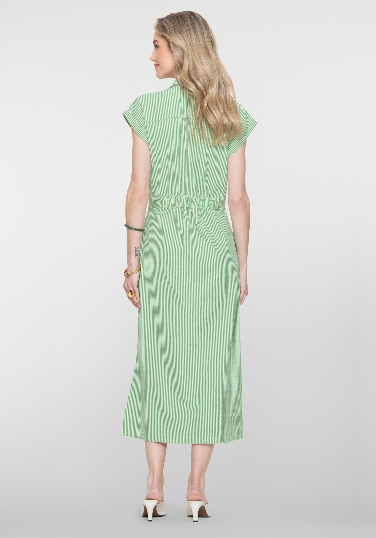 Geisha Jurk Gestreept 67401-20 Licht groen