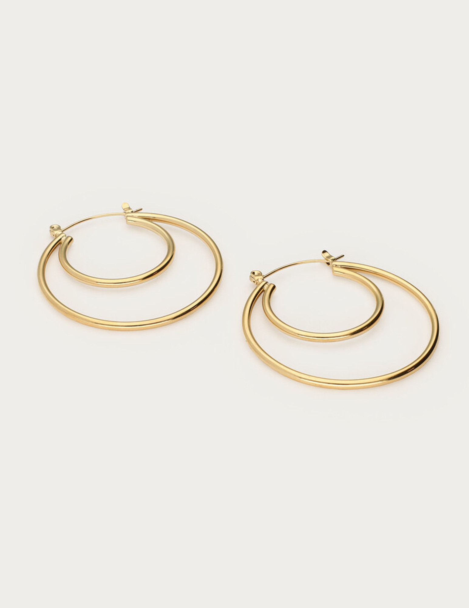 My Jewellery Bold dubbele oorringen groot MJ15509 Goud