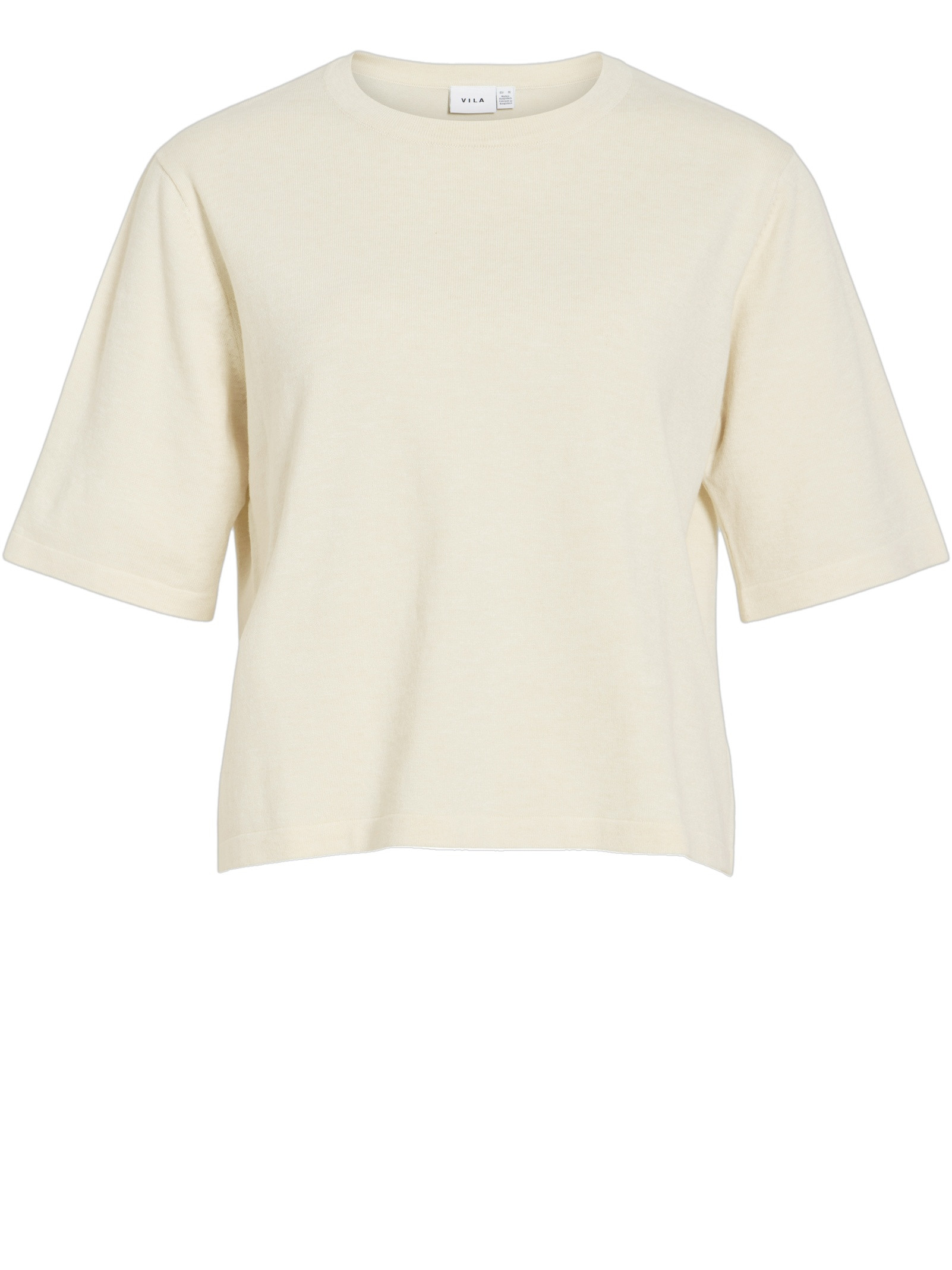 Vila T-shirt Malu 14112136 Beige