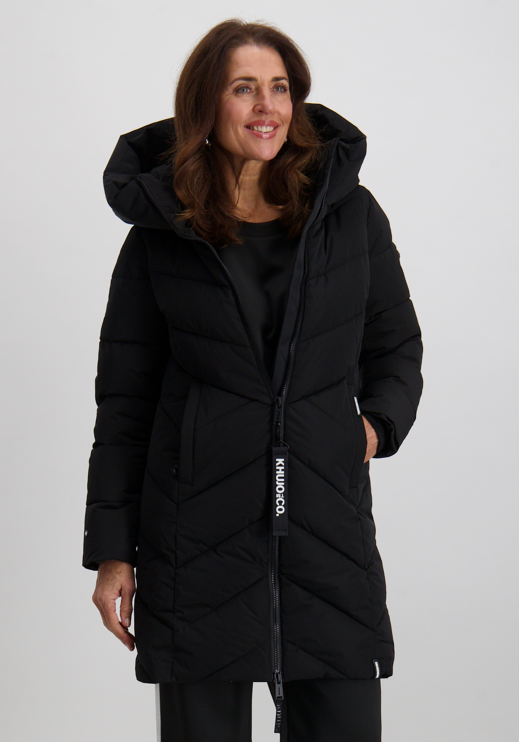 KHUJO Winterjas Darka2 1256CO253 Zwart