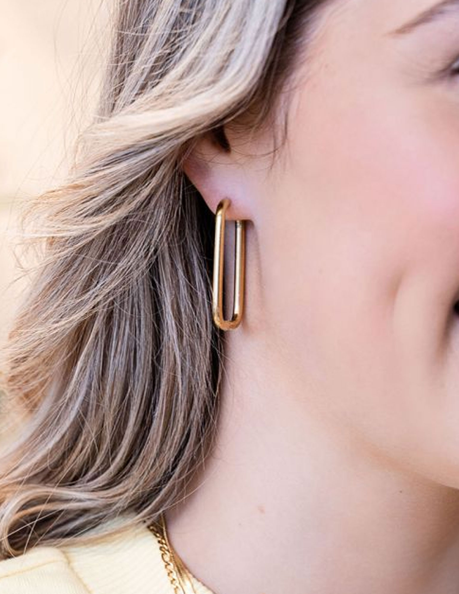 My Jewellery Oorbellen rechthoekig  MJ04937 Goud