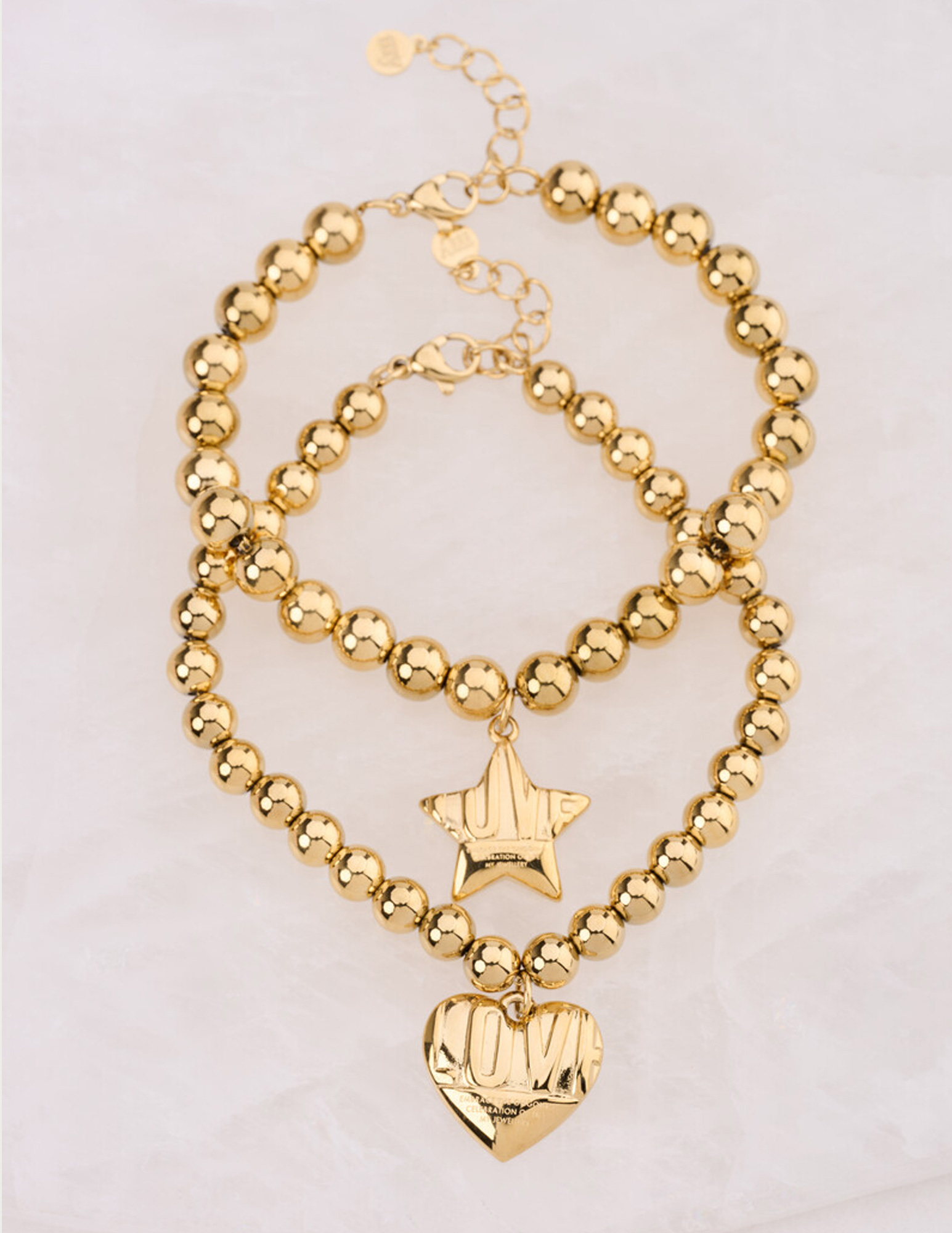 My Jewellery Bold kralenarmband met ster MJ14130 Goud