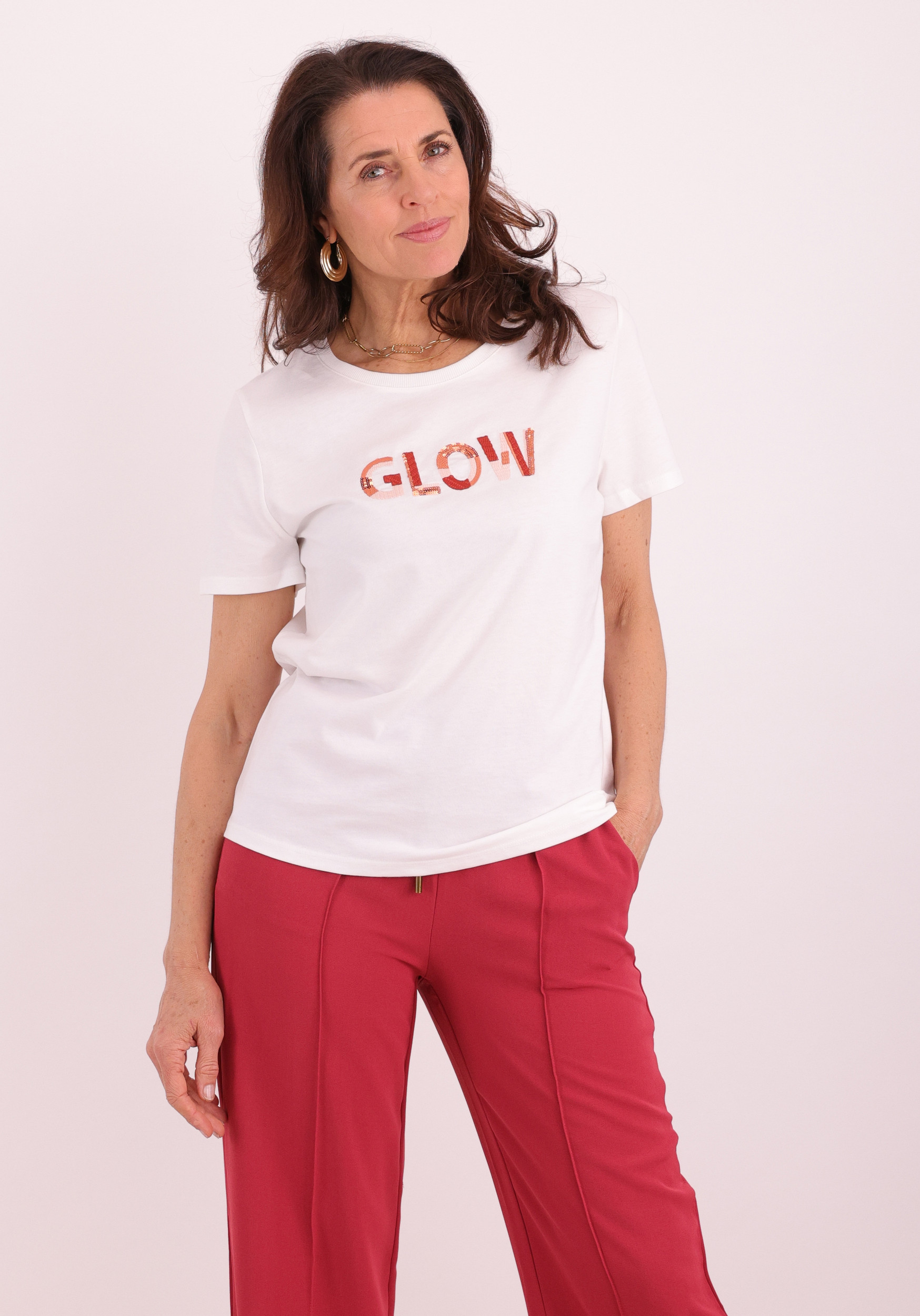 Geisha T-shirt Glow 62084-41 Wolwit-ecru