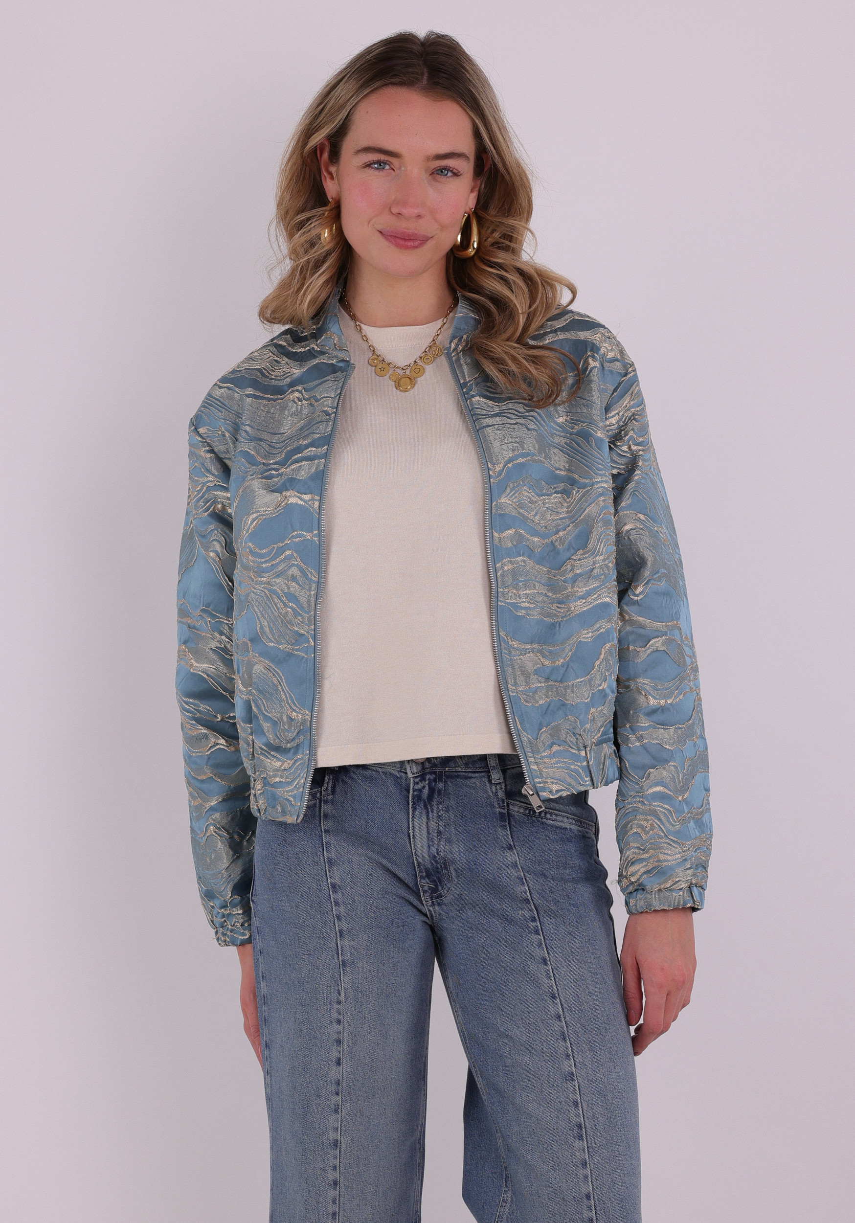 Jansen Amsterdam Bomberjack QWEN SS26 Licht blauw