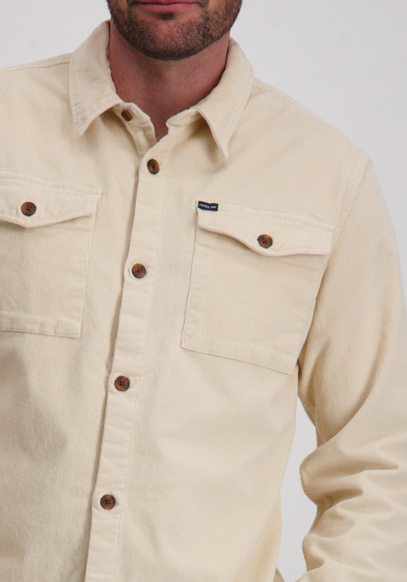 Petrol Overshirt M-3050-SIL427 Ecru