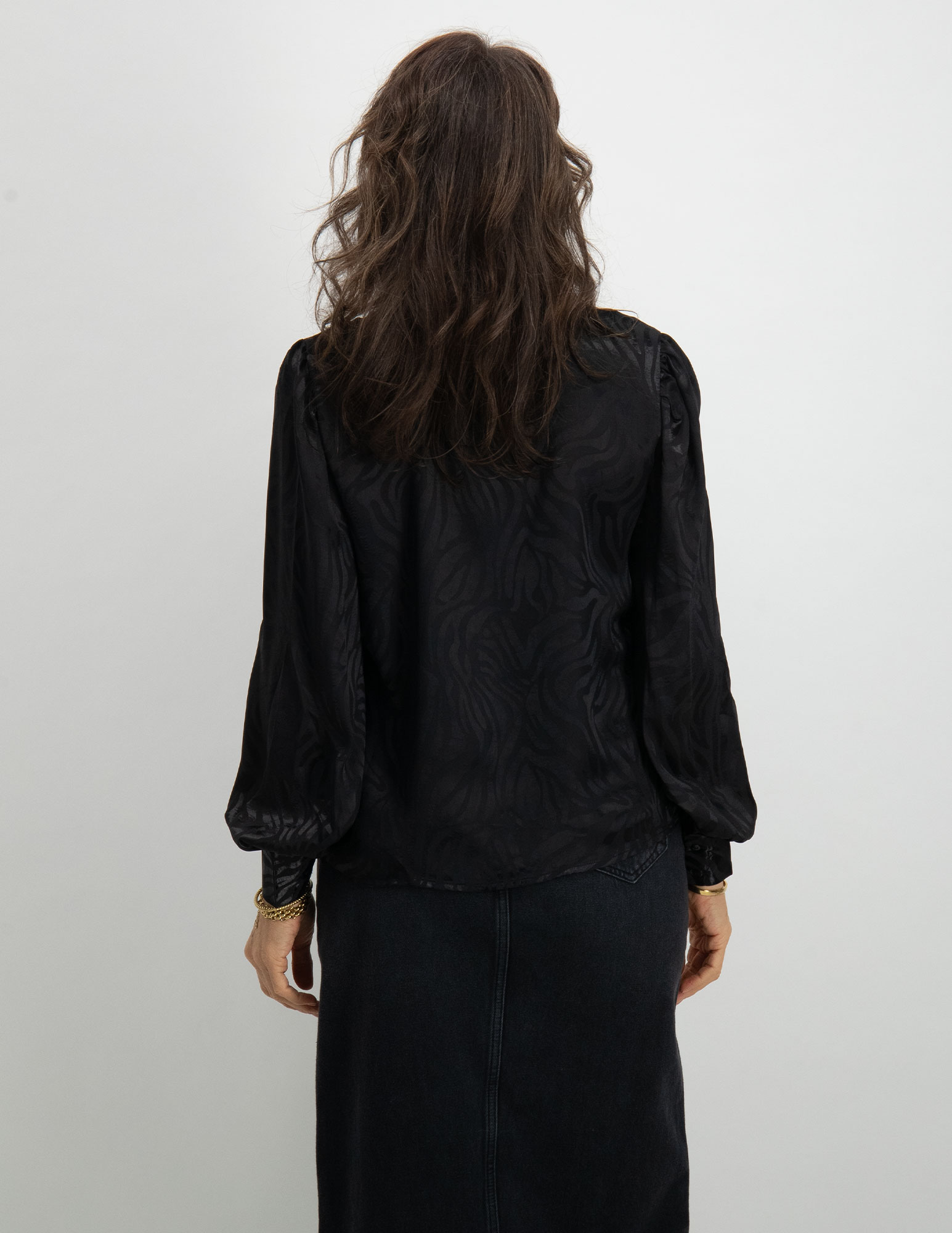 Jacqueline de jonge Blouse Diffi 15250037 Zwart