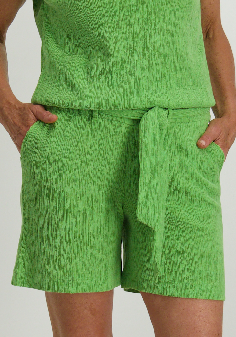 Tramontana Korte broek met ceintuur K02-16-101 Groen