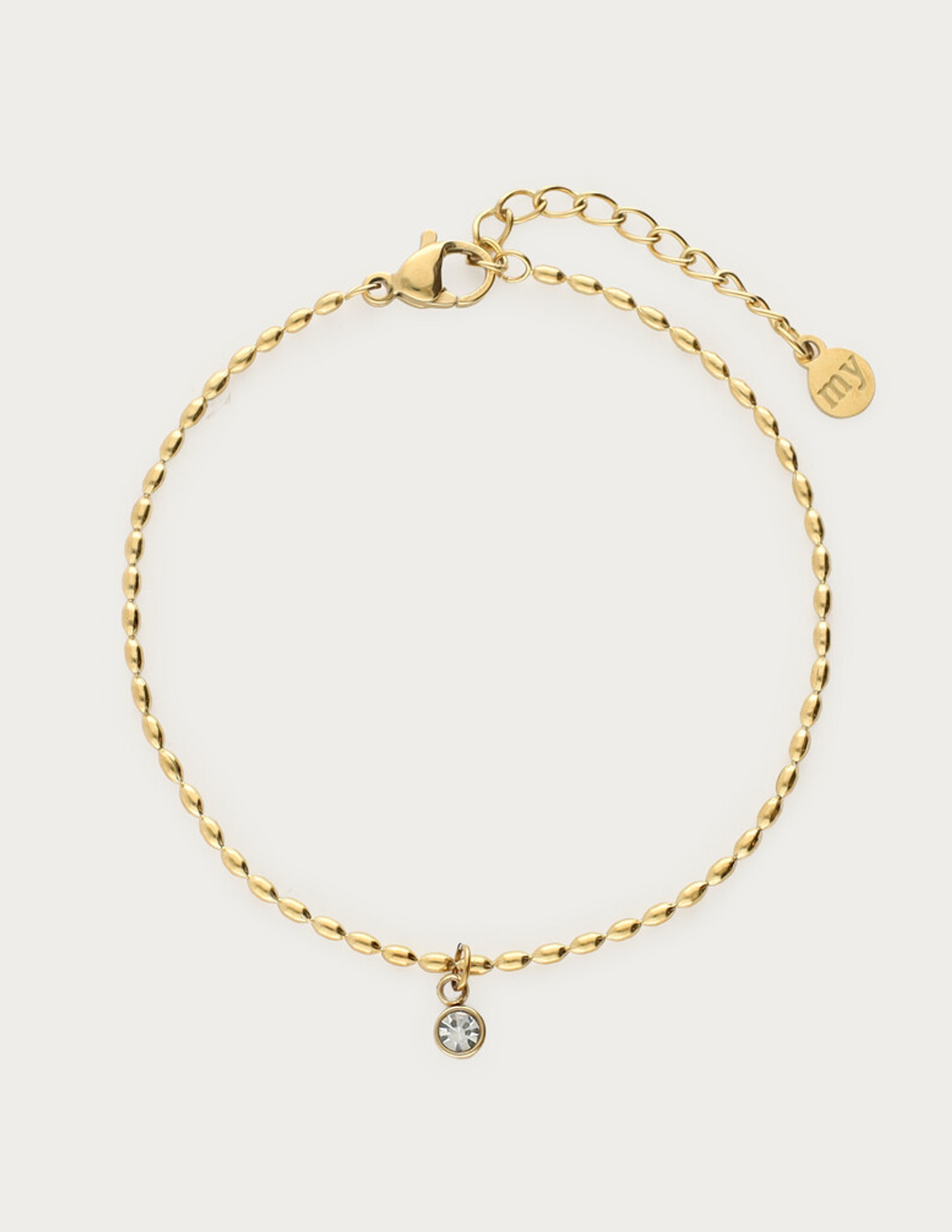 My Jewellery Armband met mini strass bedel MJ14836 Goud