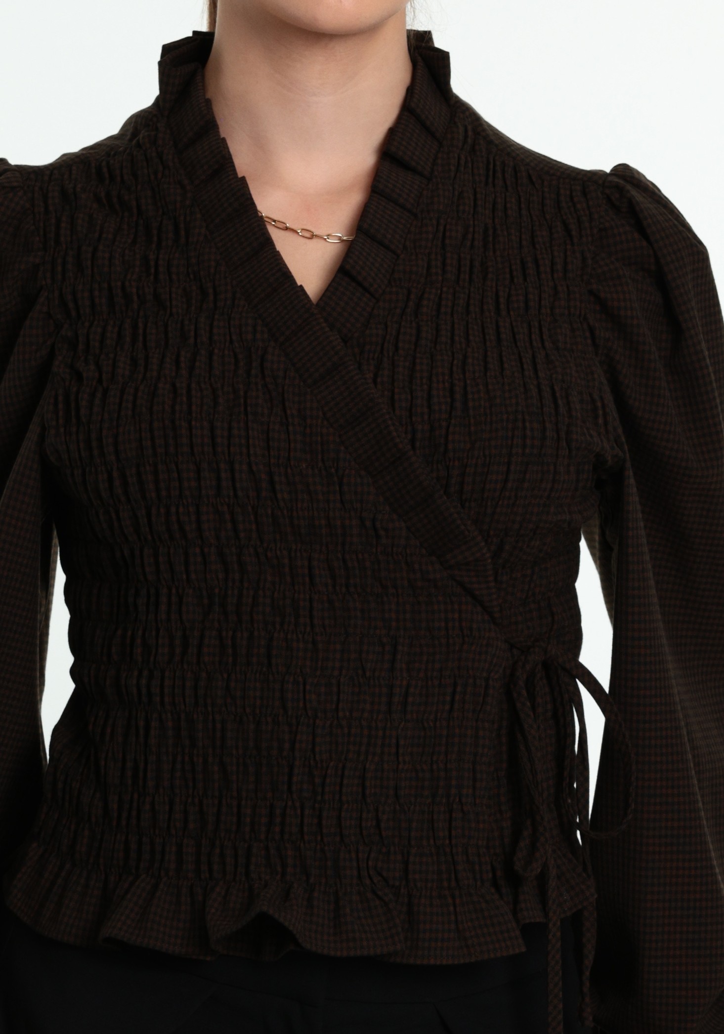 Harper & Yve Blouse Debby AW6P601 Donker bruin
