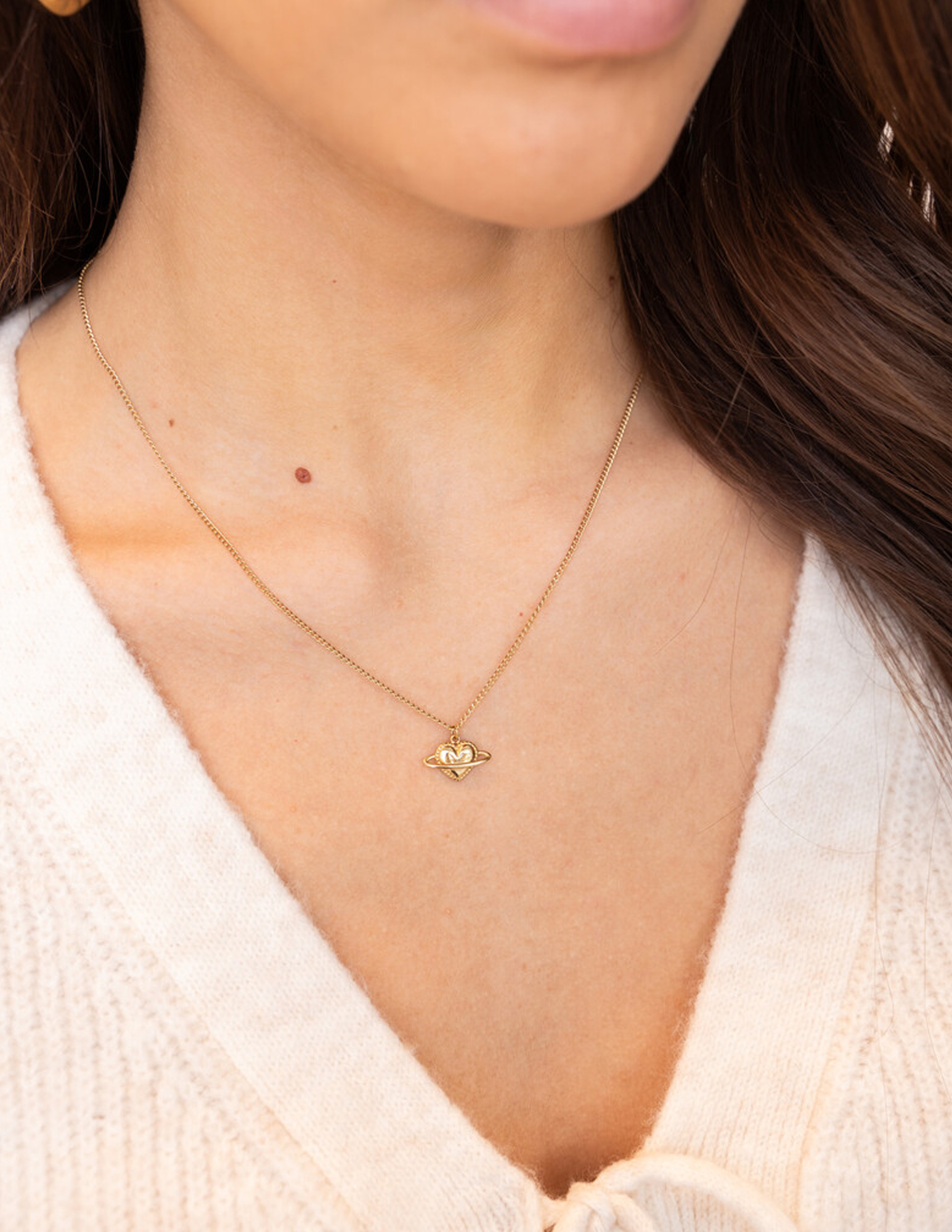 My Jewellery Starry ketting met hartjes planeet MJ11983 Goud