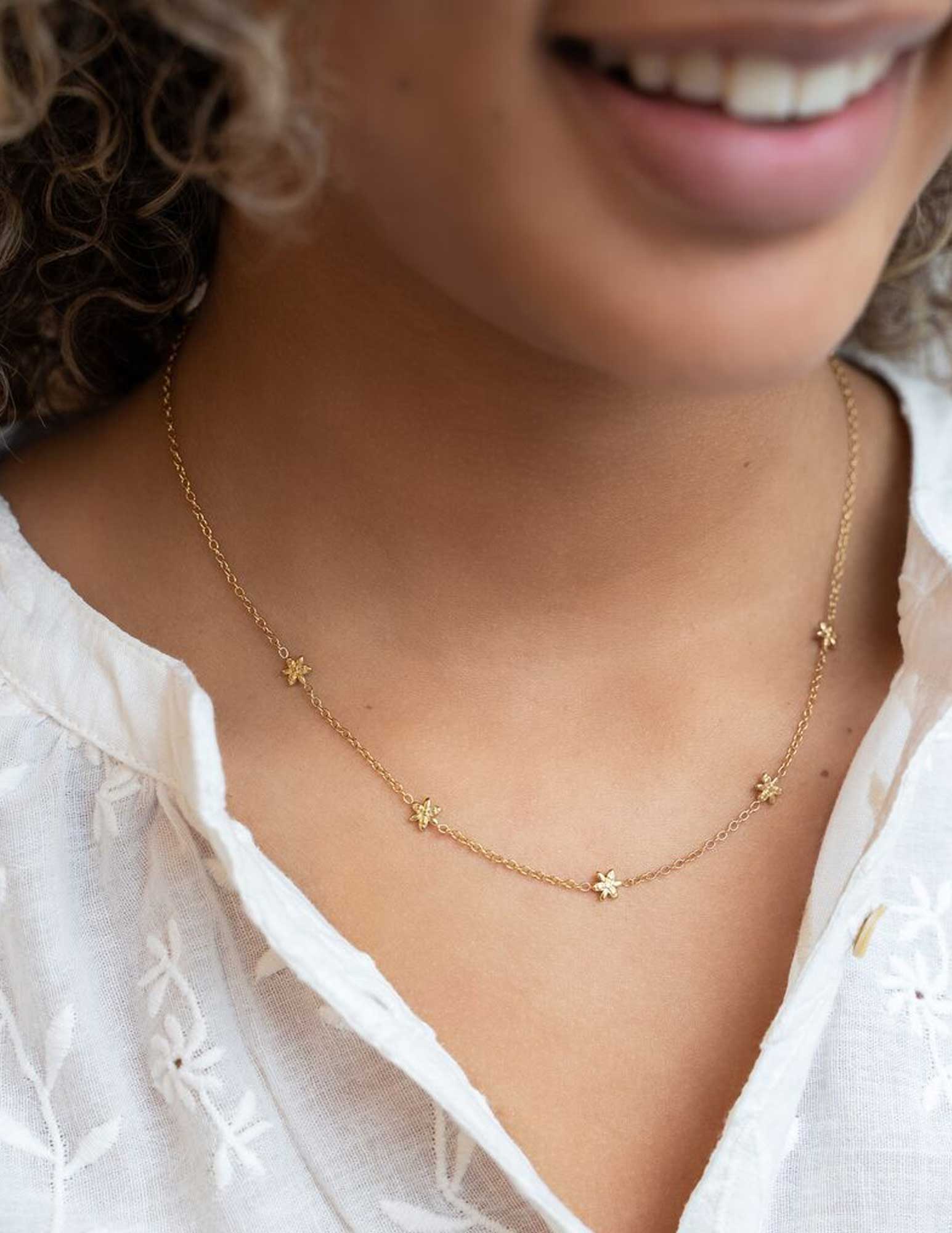 My Jewellery Ketting met bloemen MJ07964 Zilver