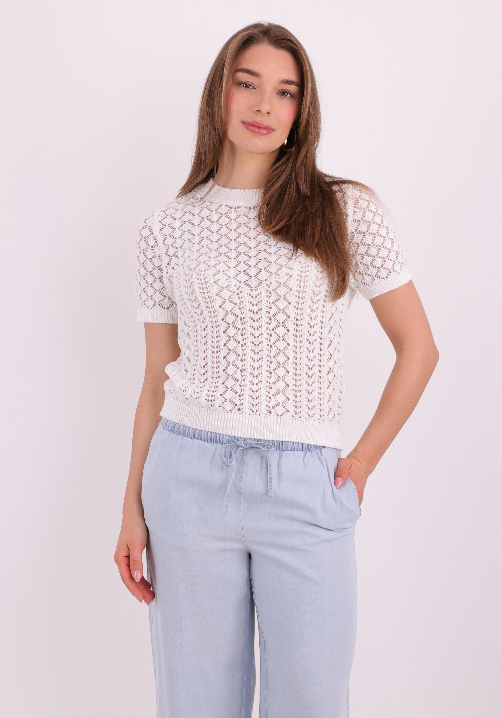 ONLY Gehaakte trui Saga 15339662 Wolwit-ecru