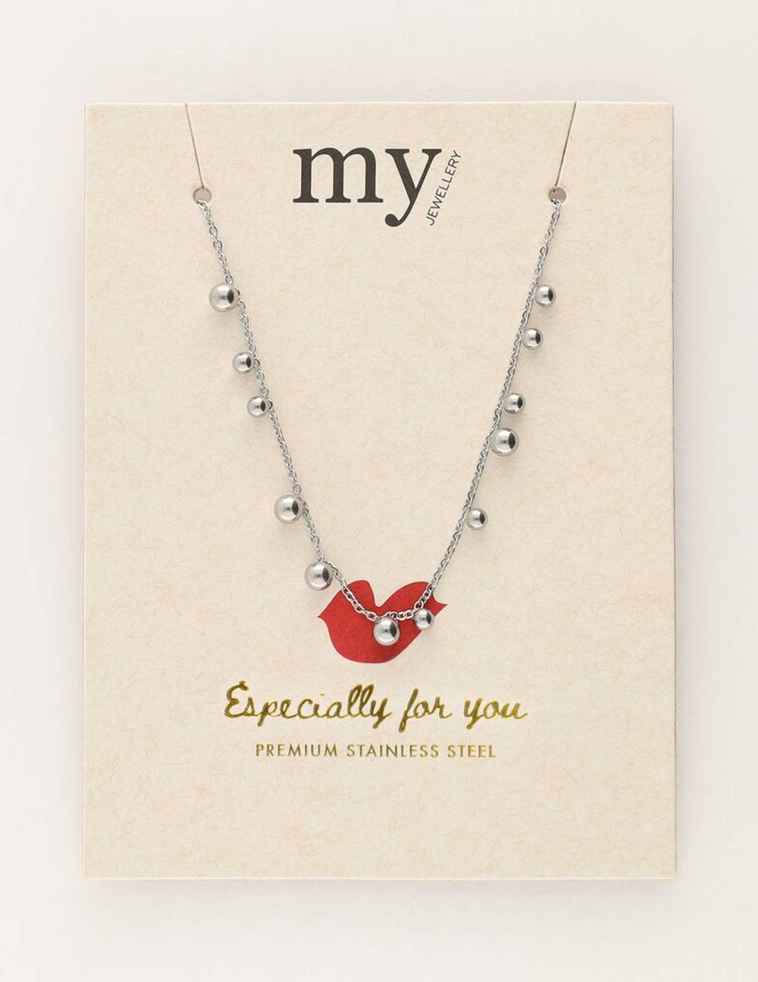 My Jewellery Ketting met bolletjes MJ10125 Zilver