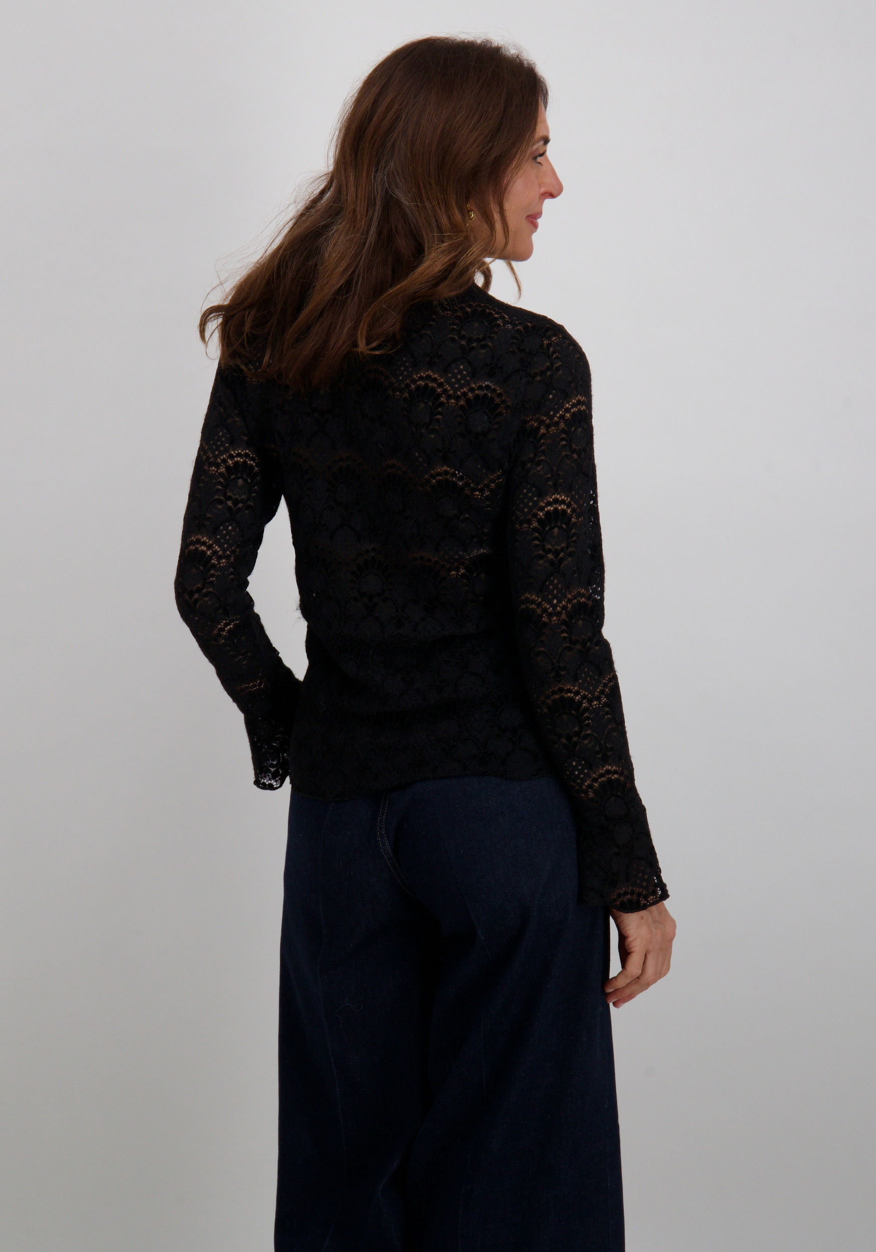 Tramontana Top Brushed lace C56-18-401 Zwart