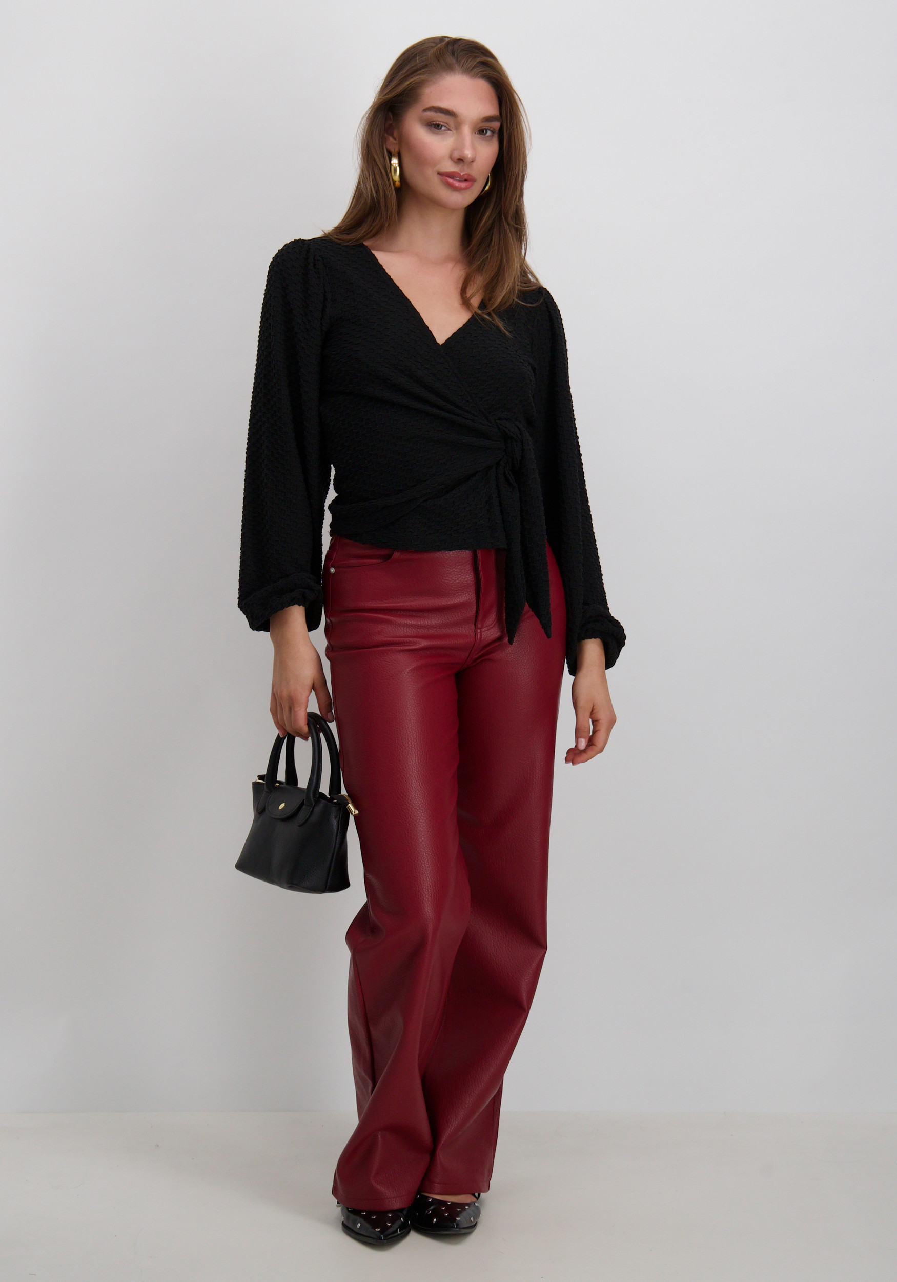 Lofty Manner Blouse Ciri  QI14 Zwart