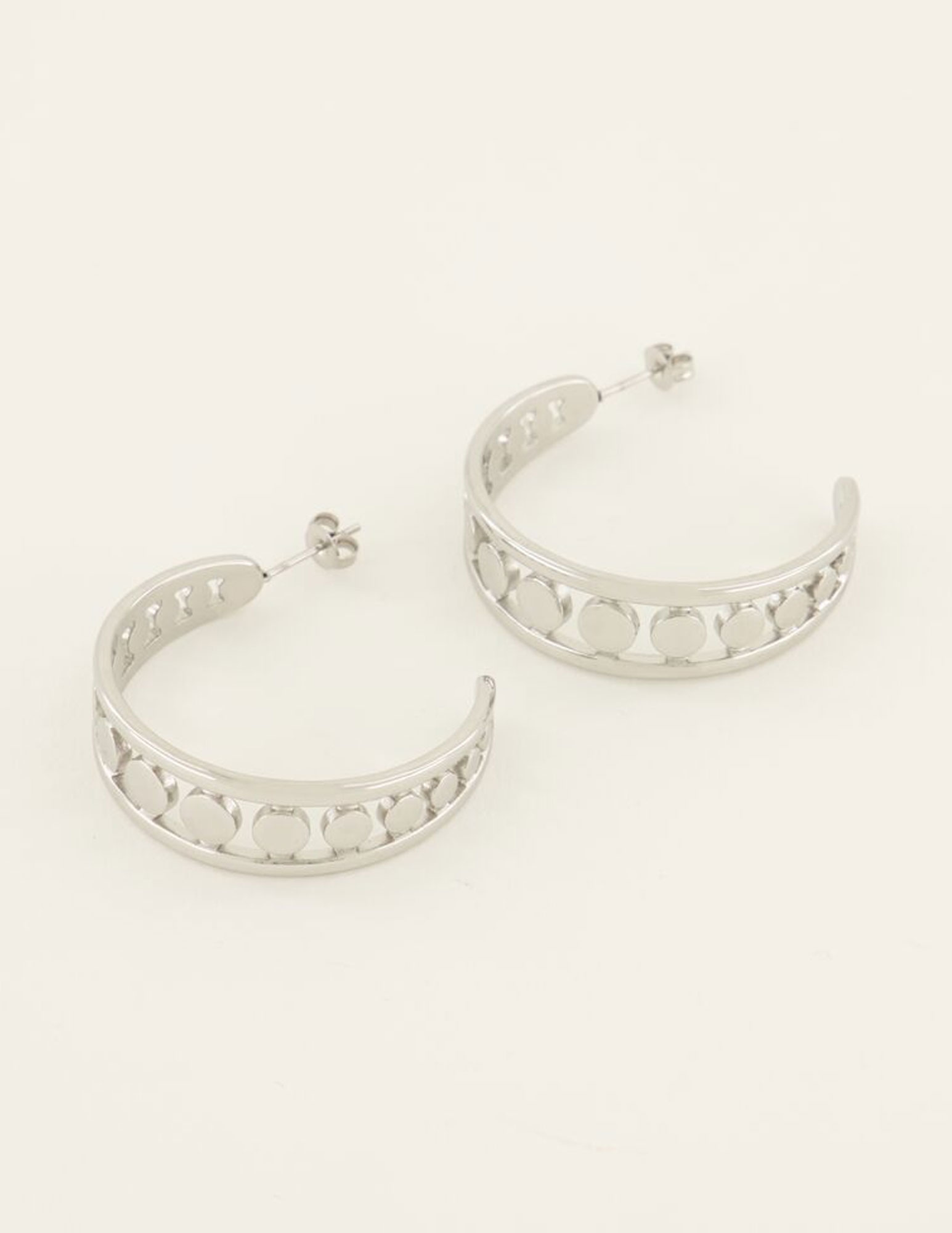 My Jewellery Oorringen met cirkels MJ07989 Zilver