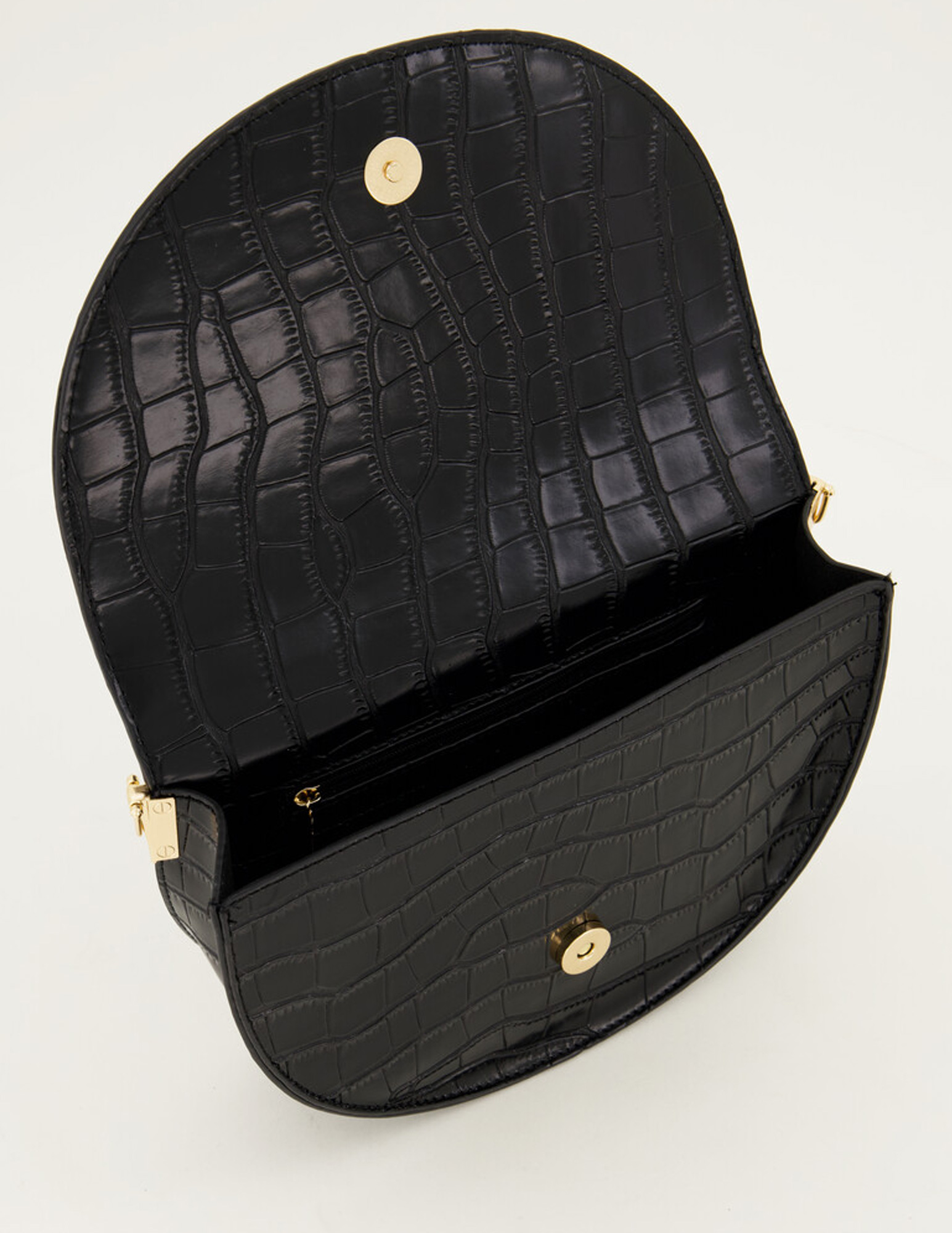 My Jewellery Crossbody tas met croco print MJ12479 Zwart