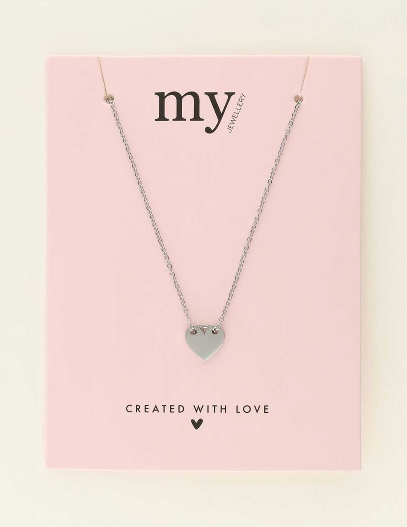 My Jewellery Ketting met hartje MJ07918 Zilver