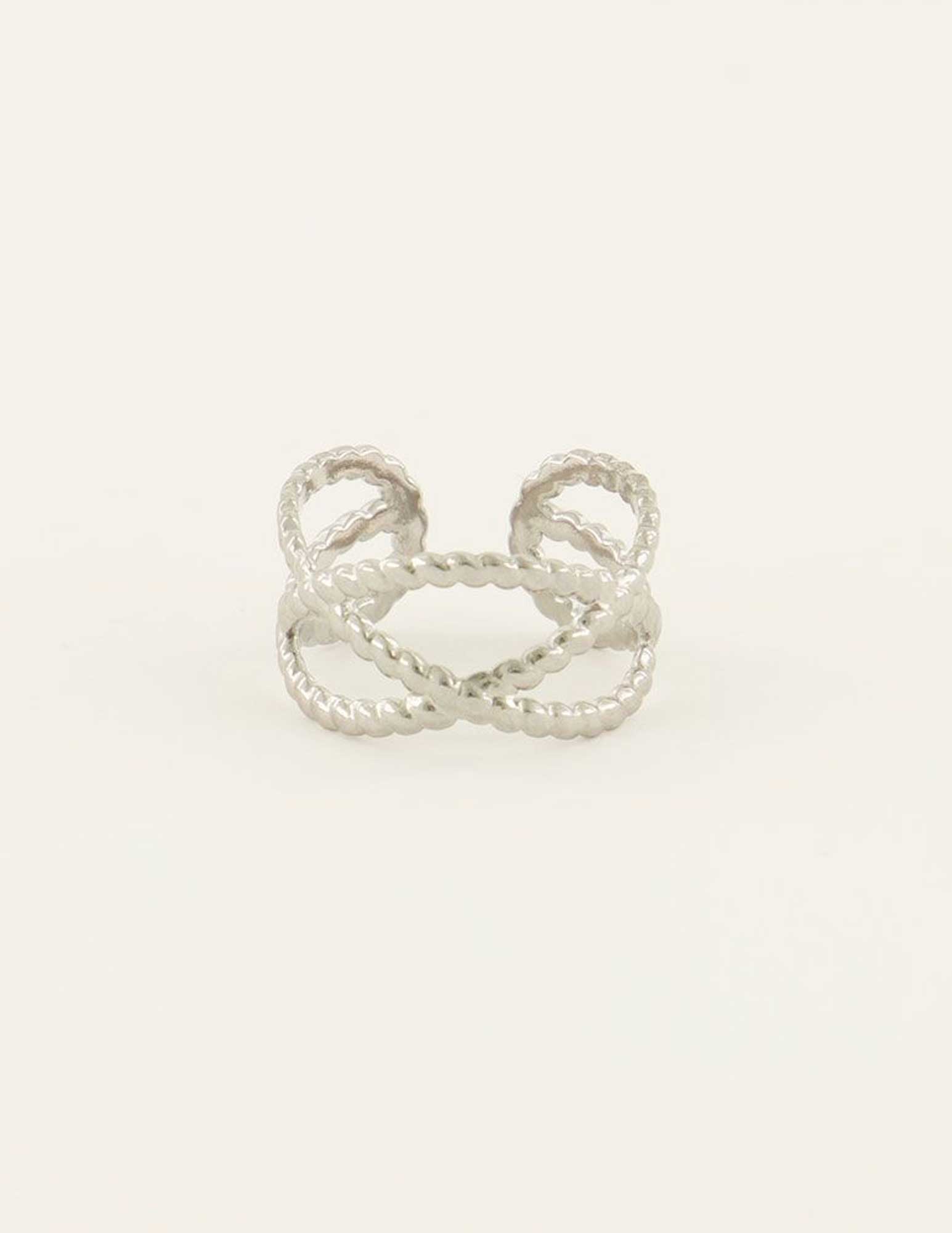 My Jewellery Ring met touwpatroon MJ07714 Zilver