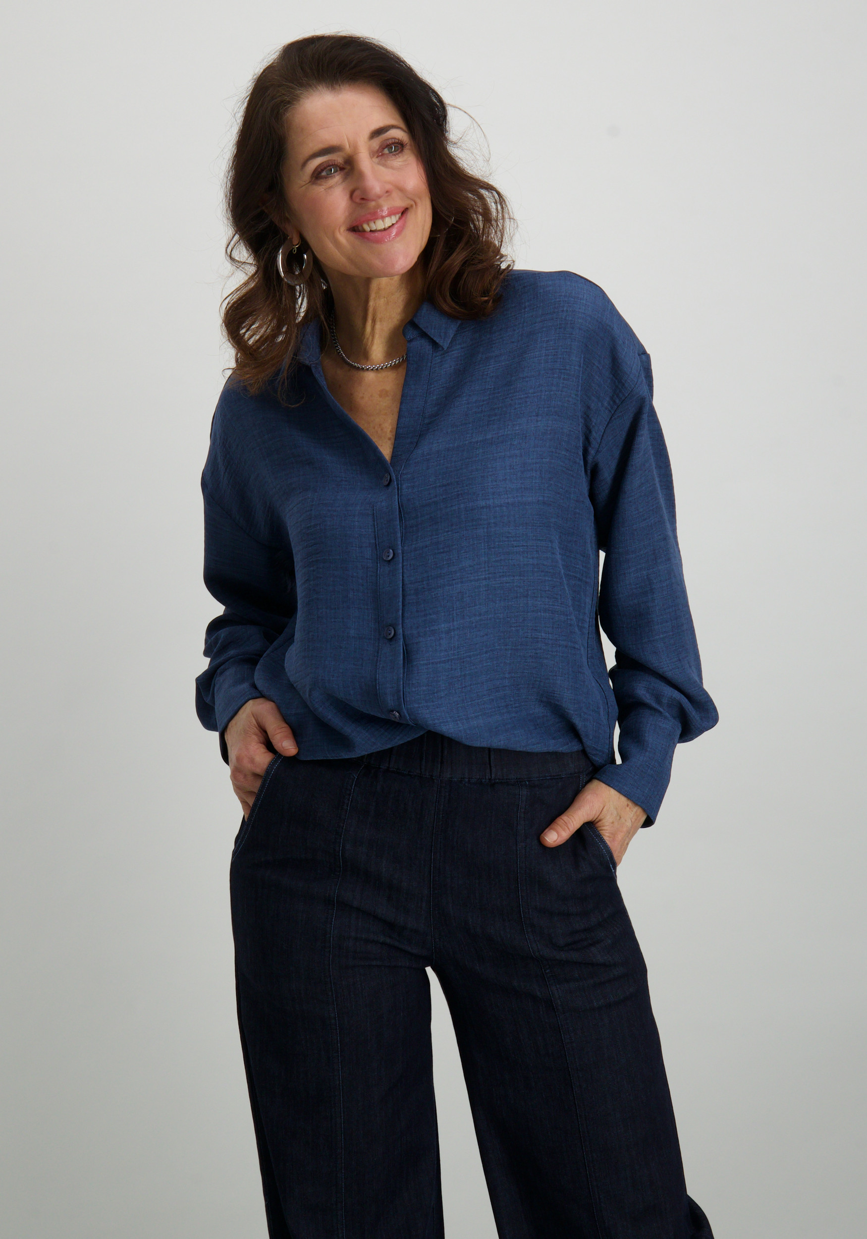 Vero moda Blouse Melaney queeny 10316389 Donker blauw