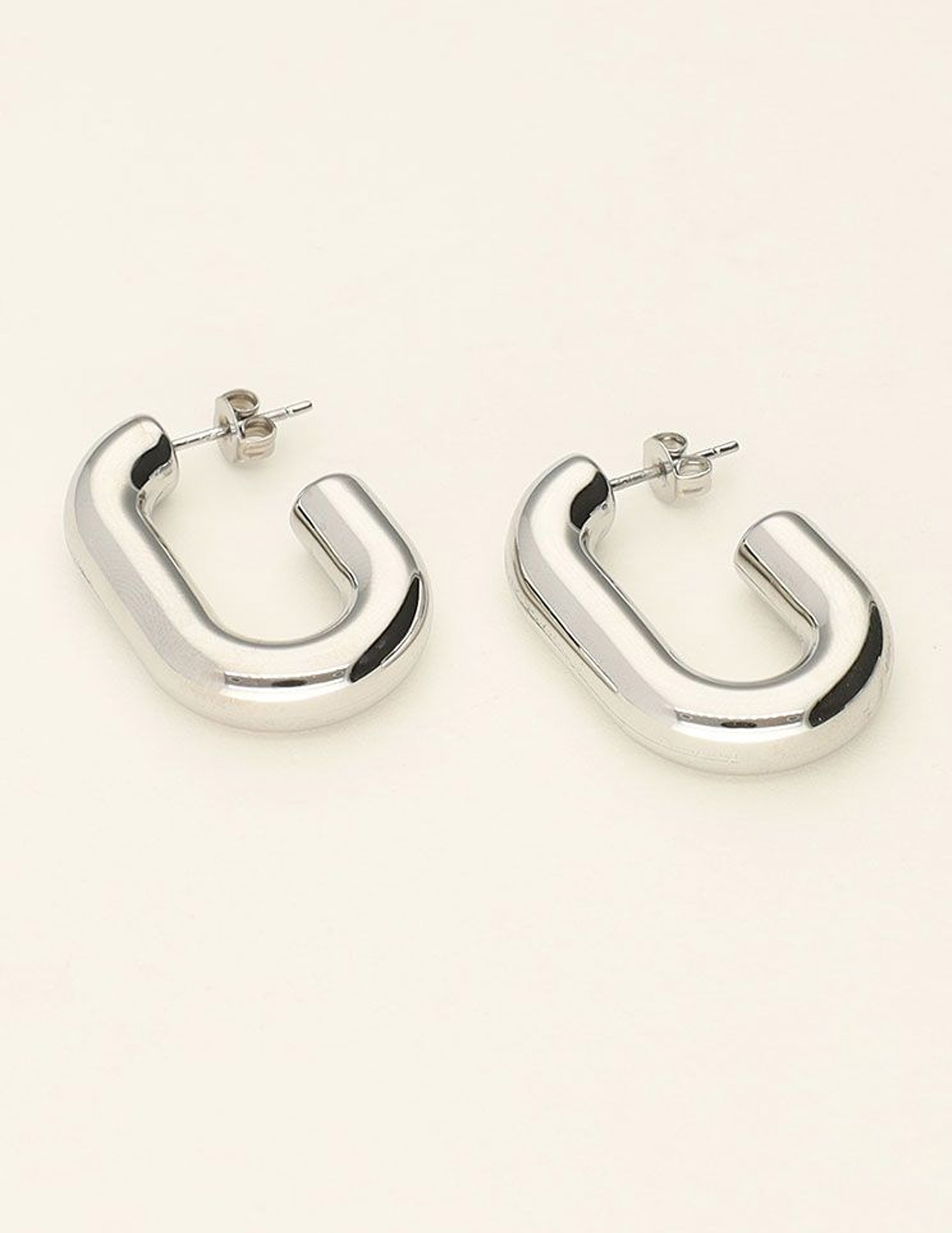 My Jewellery Oorbellen oval MJ10048 Zilver
