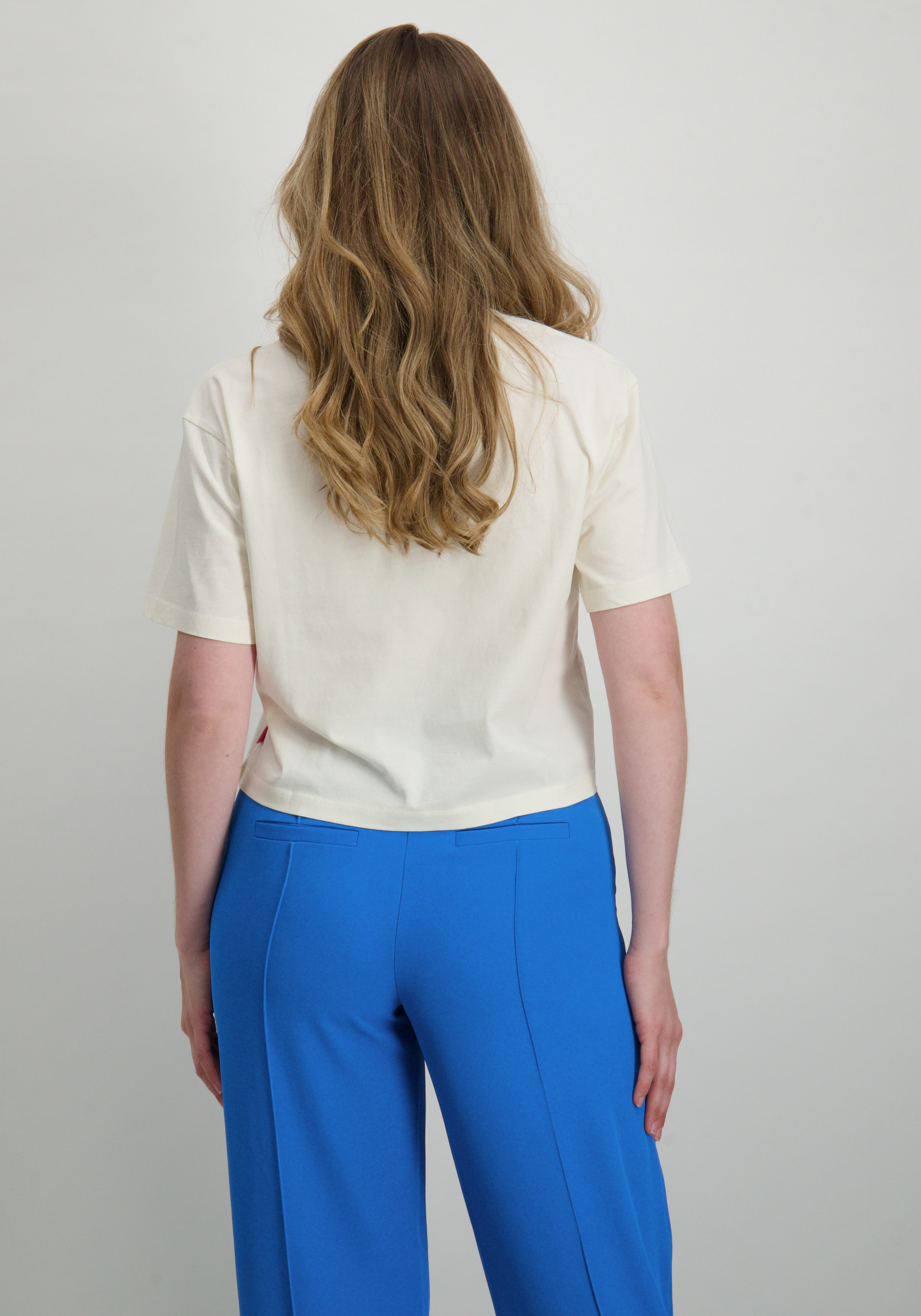 Harper & Yve T-shirt cropped Hotstuff SS25Y308 Ecru