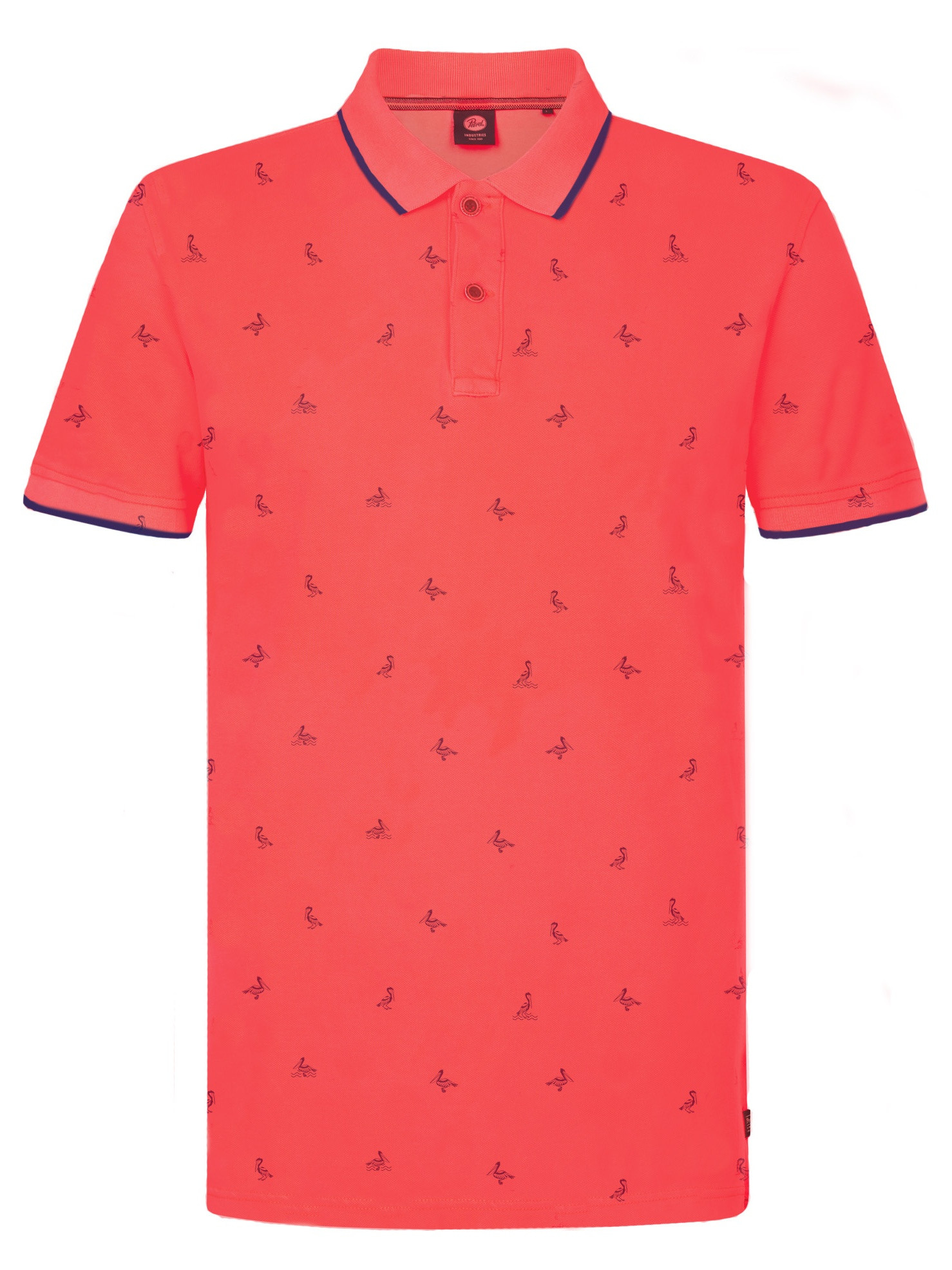 Petrol Polo all-over patroon M-1050-POL106 Koraal