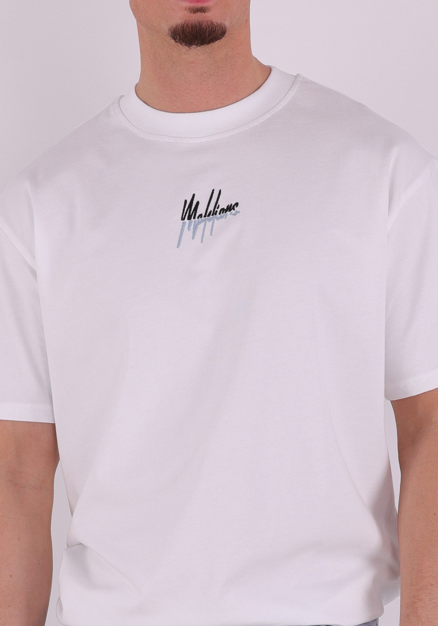 Malelions T-shirt Split oversized  MMC30026011 Wit