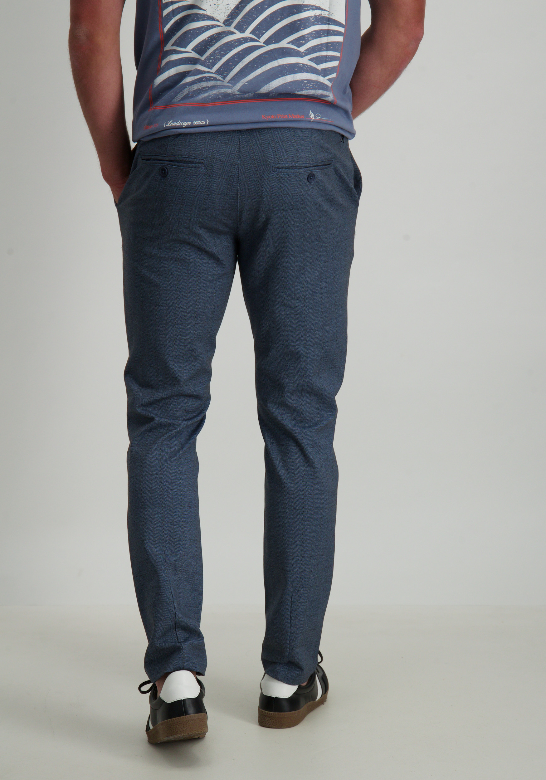 ONLY & SONS Mark pants herringbone 22026836 Donker blauw
