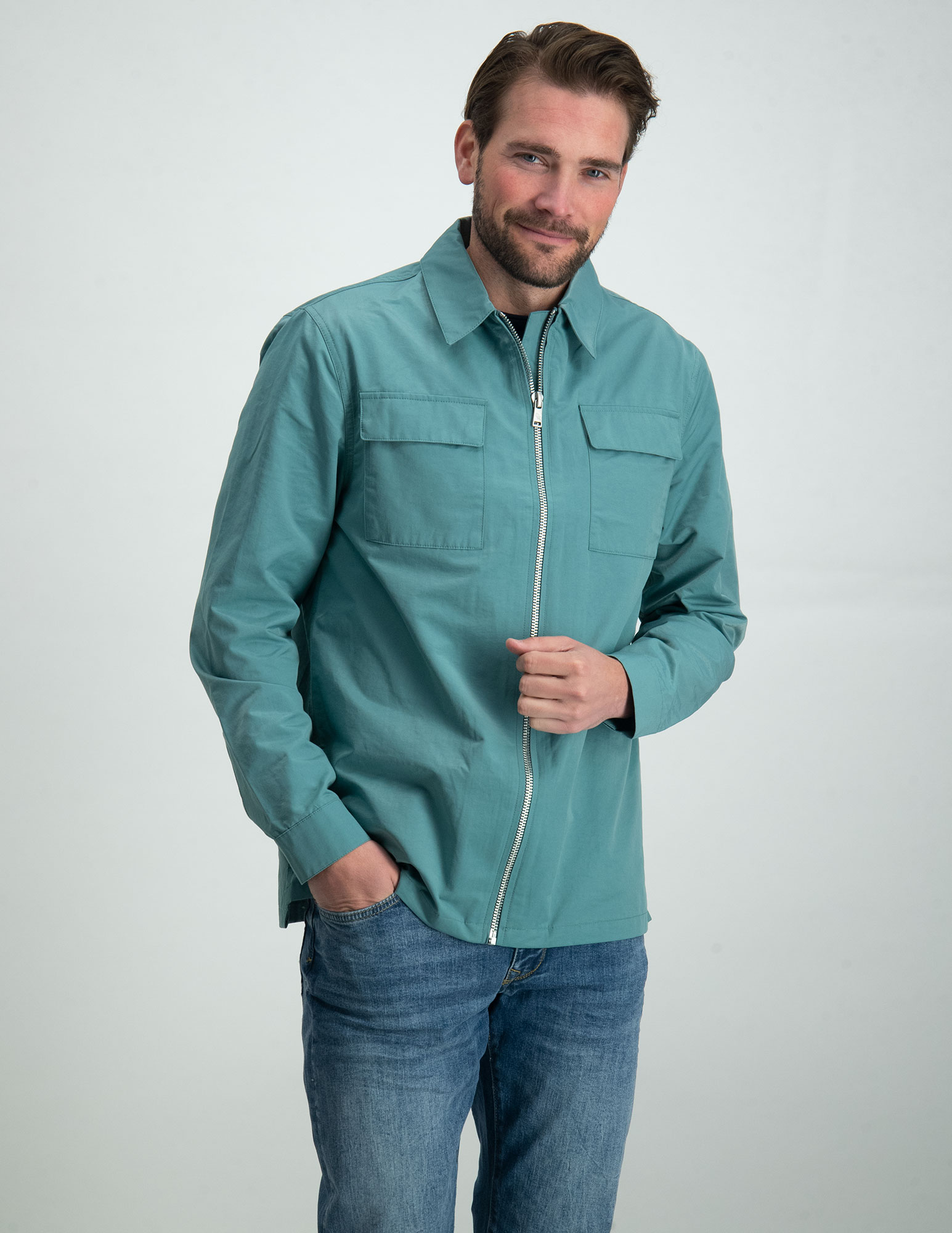 Colourful Rebel Overhemd Luca MB114324 Licht blauw