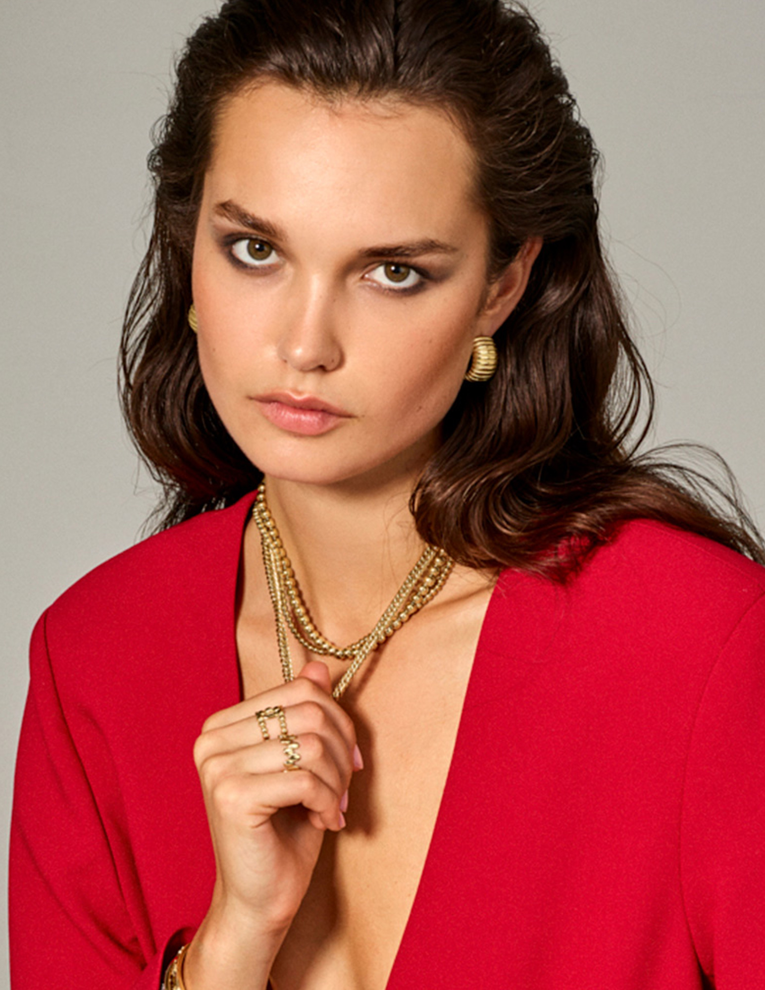 My Jewellery Bold oorringen met ribbel textuur MJ11091 Goud