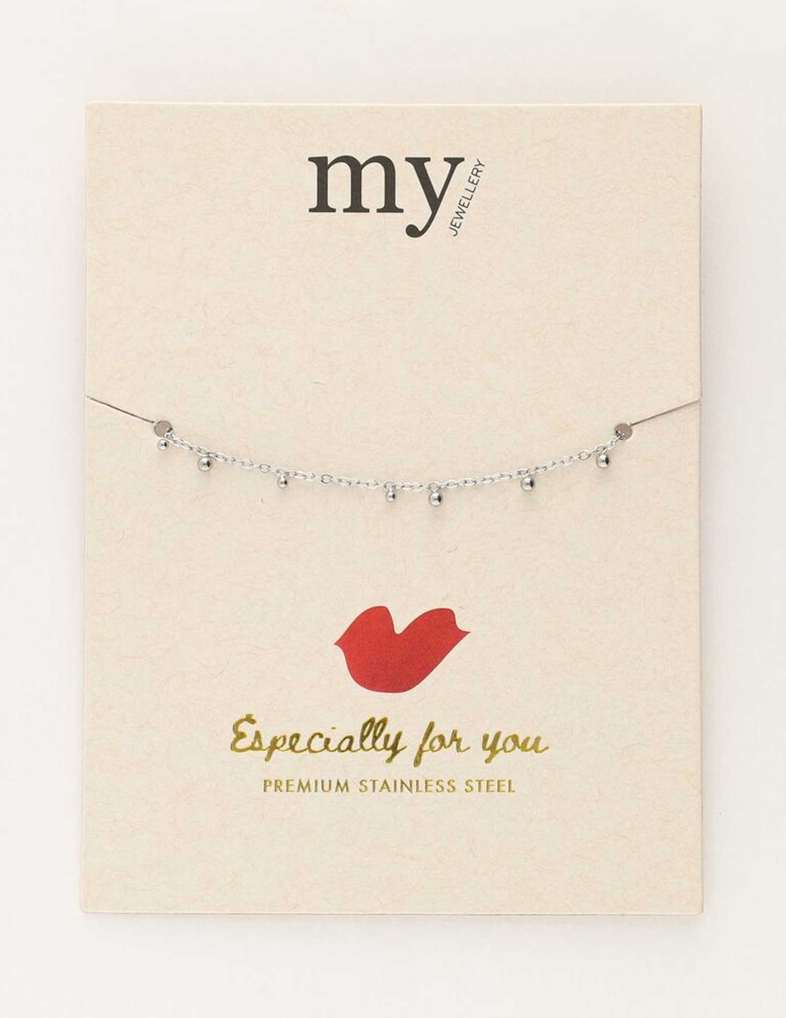 My Jewellery Armband met kleine bolletjes MJ10146 Zilver