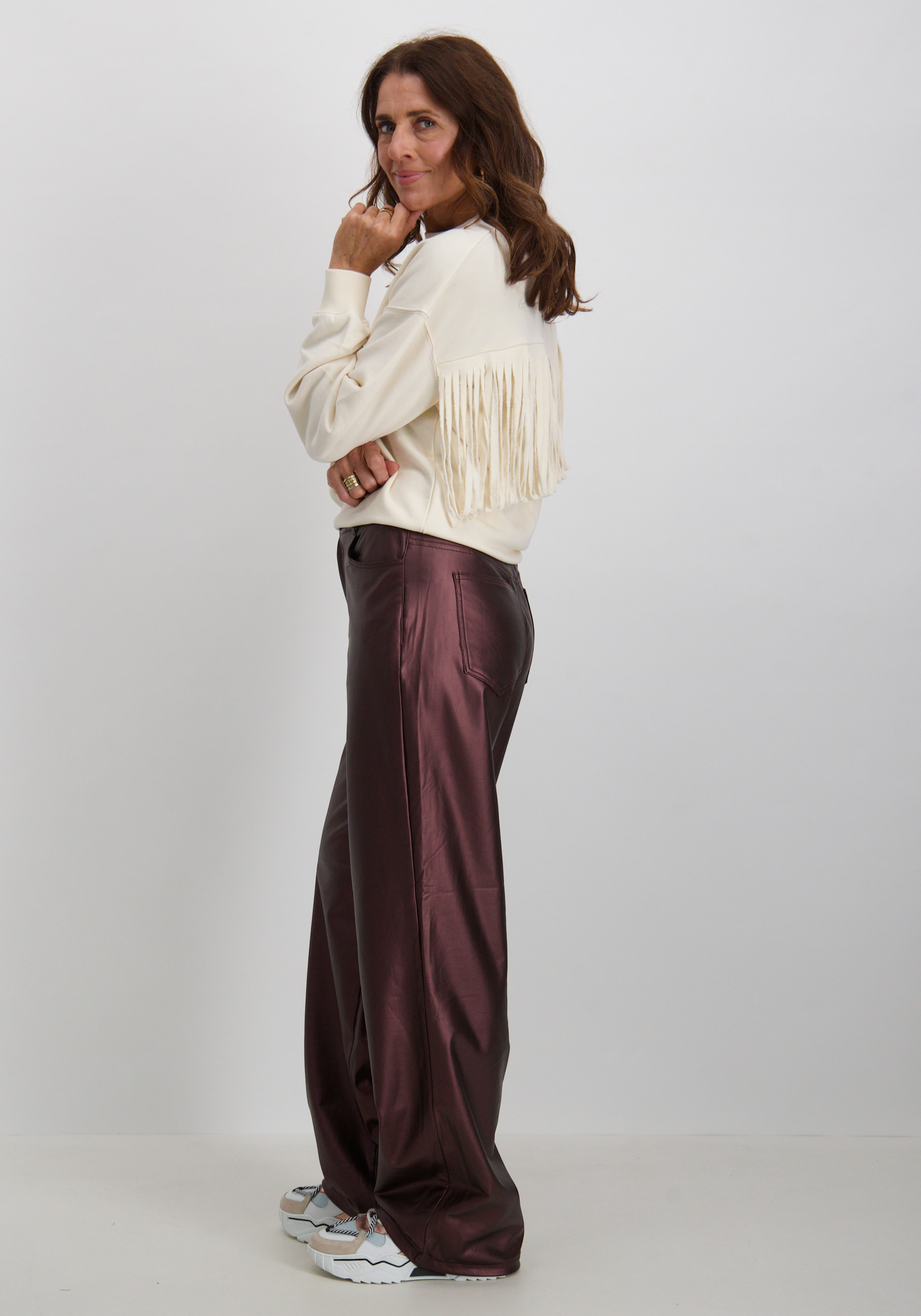Tramontana Sweater Fringe D06-17-601 Beige