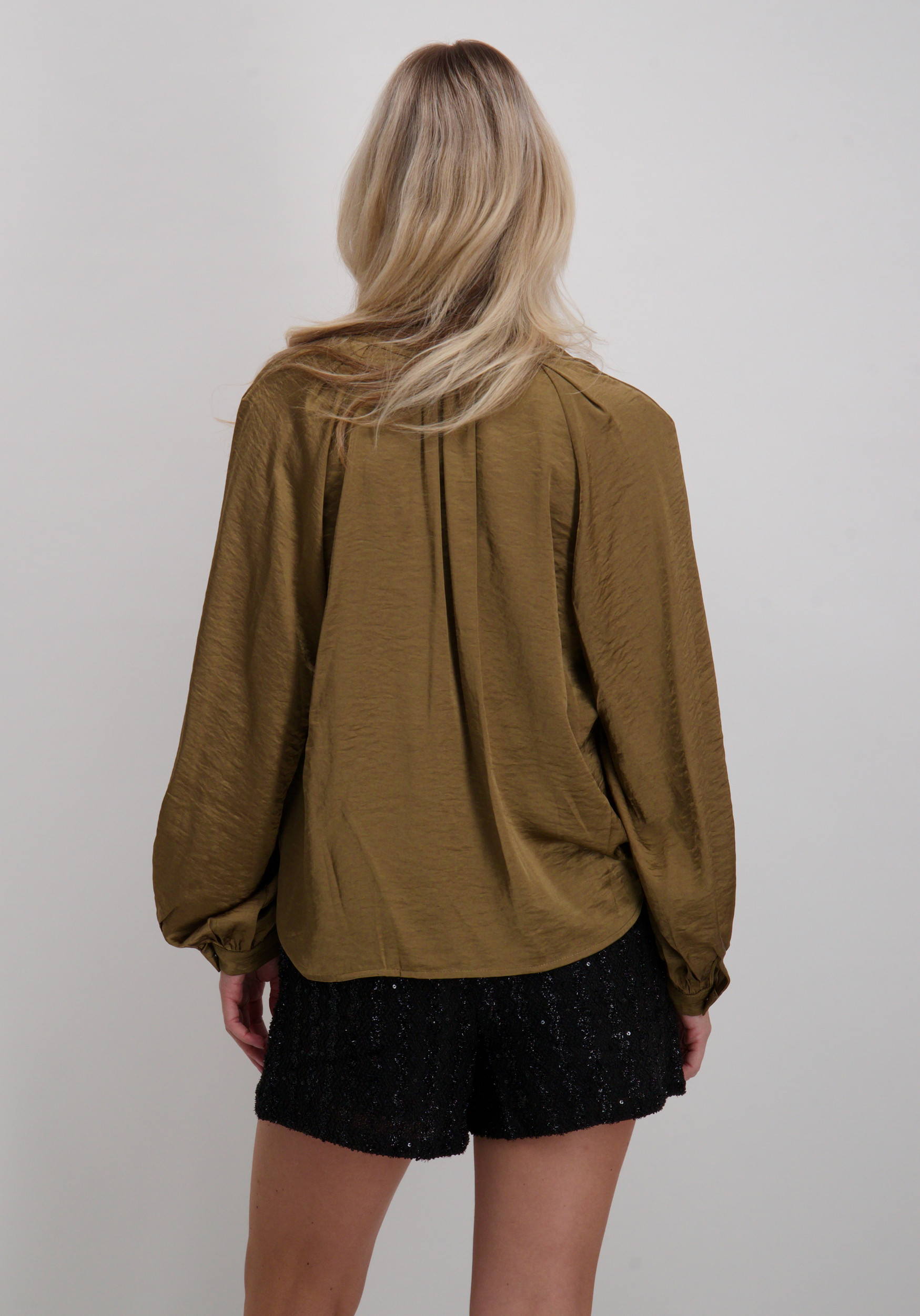 Aaiko BV Blouse Alanza Vis 521 Khaki
