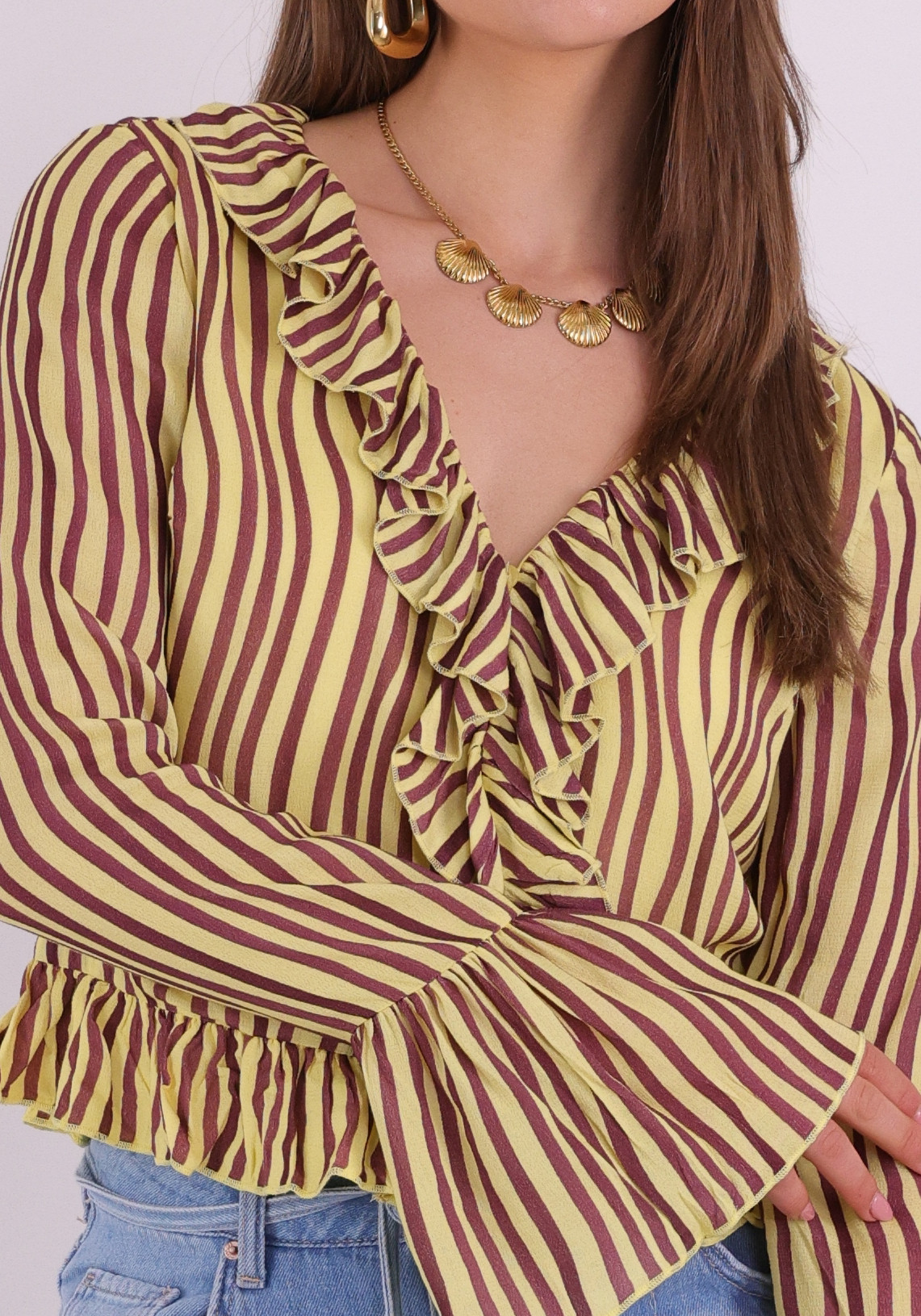 Harper & Yve Blouse Jaden HS6P605 Geel