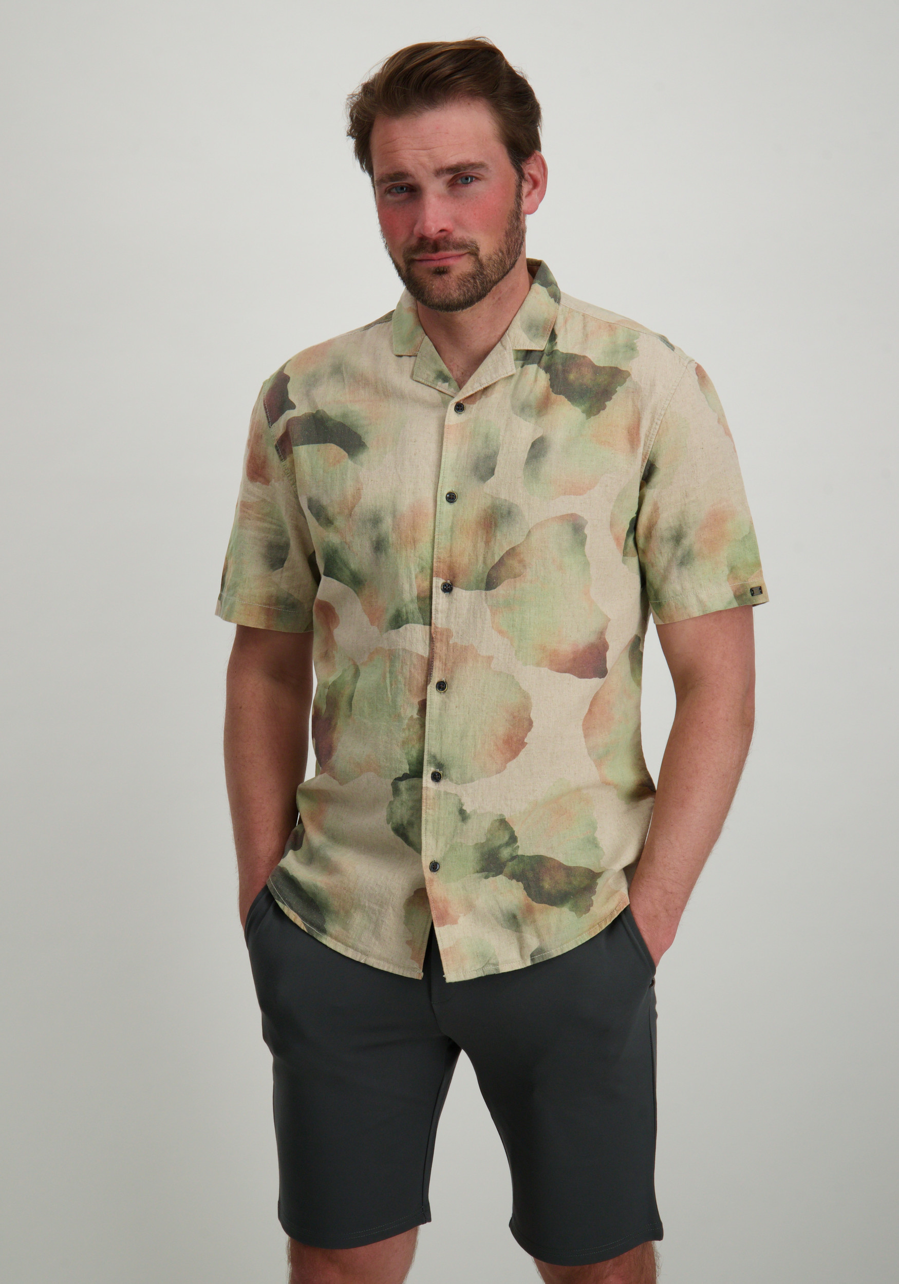 No Excess Overhemd met print 27440345 Licht groen