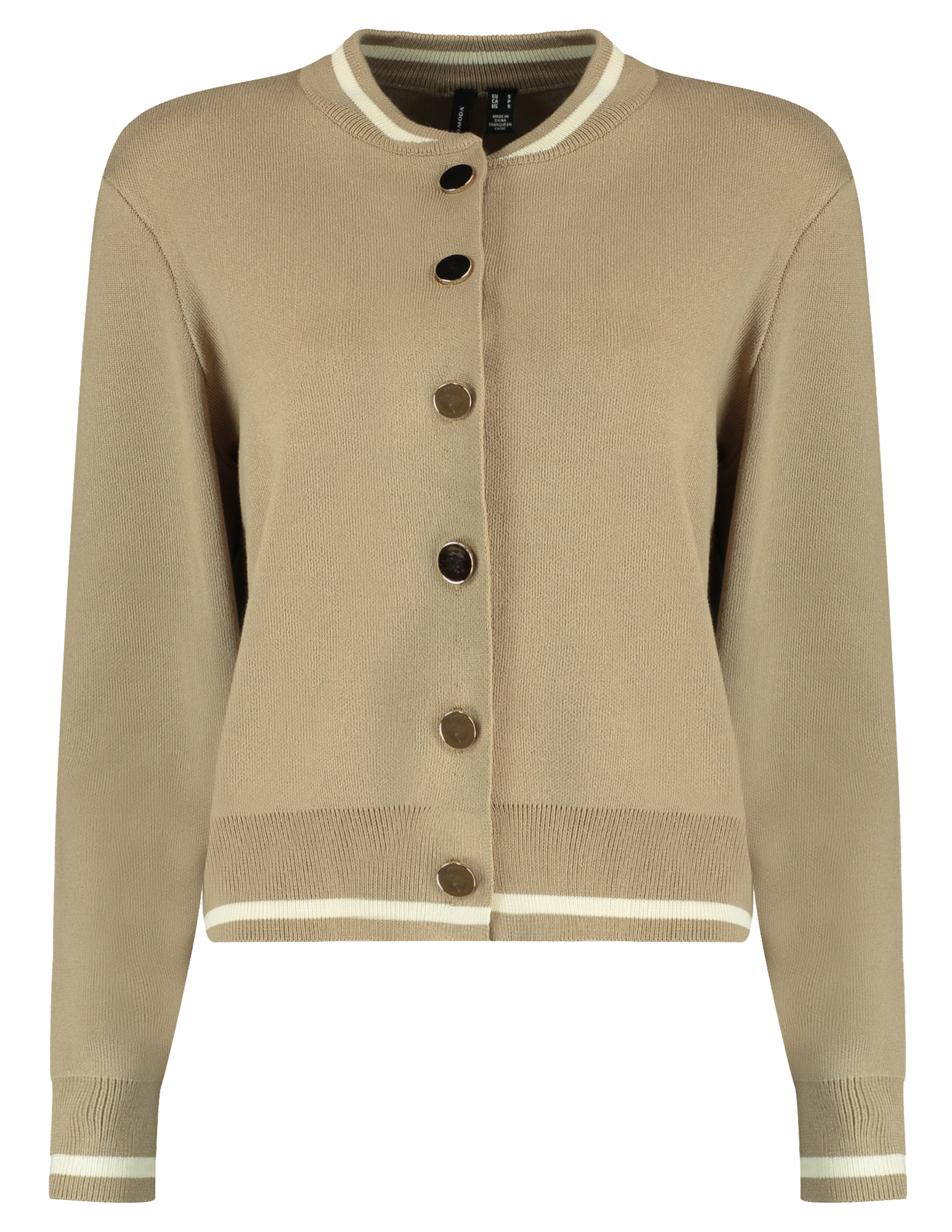 Vero moda Vest Evelijn bomber 10341071 Donker beige