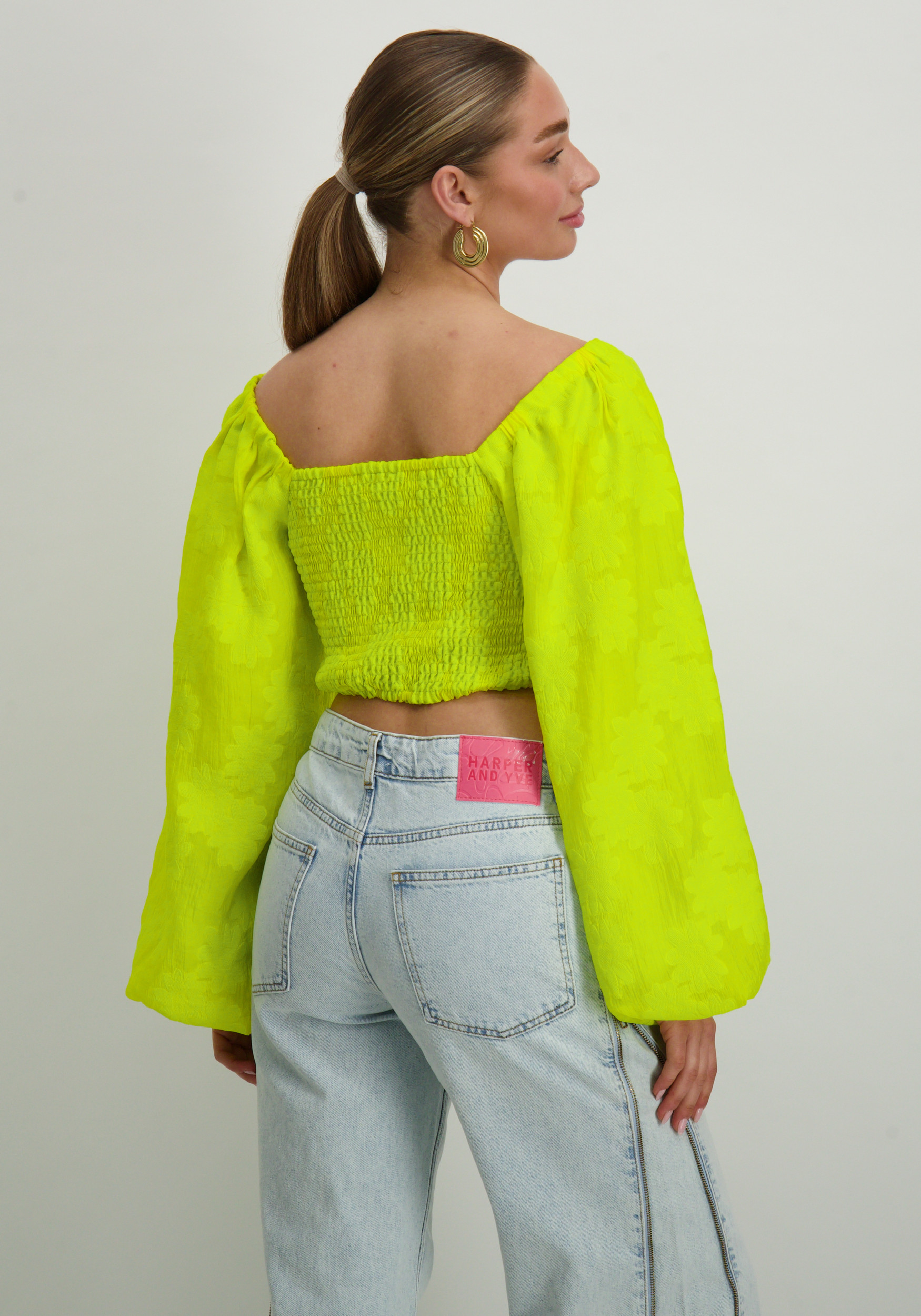 Harper & Yve Top Evi HS25J408 Geel