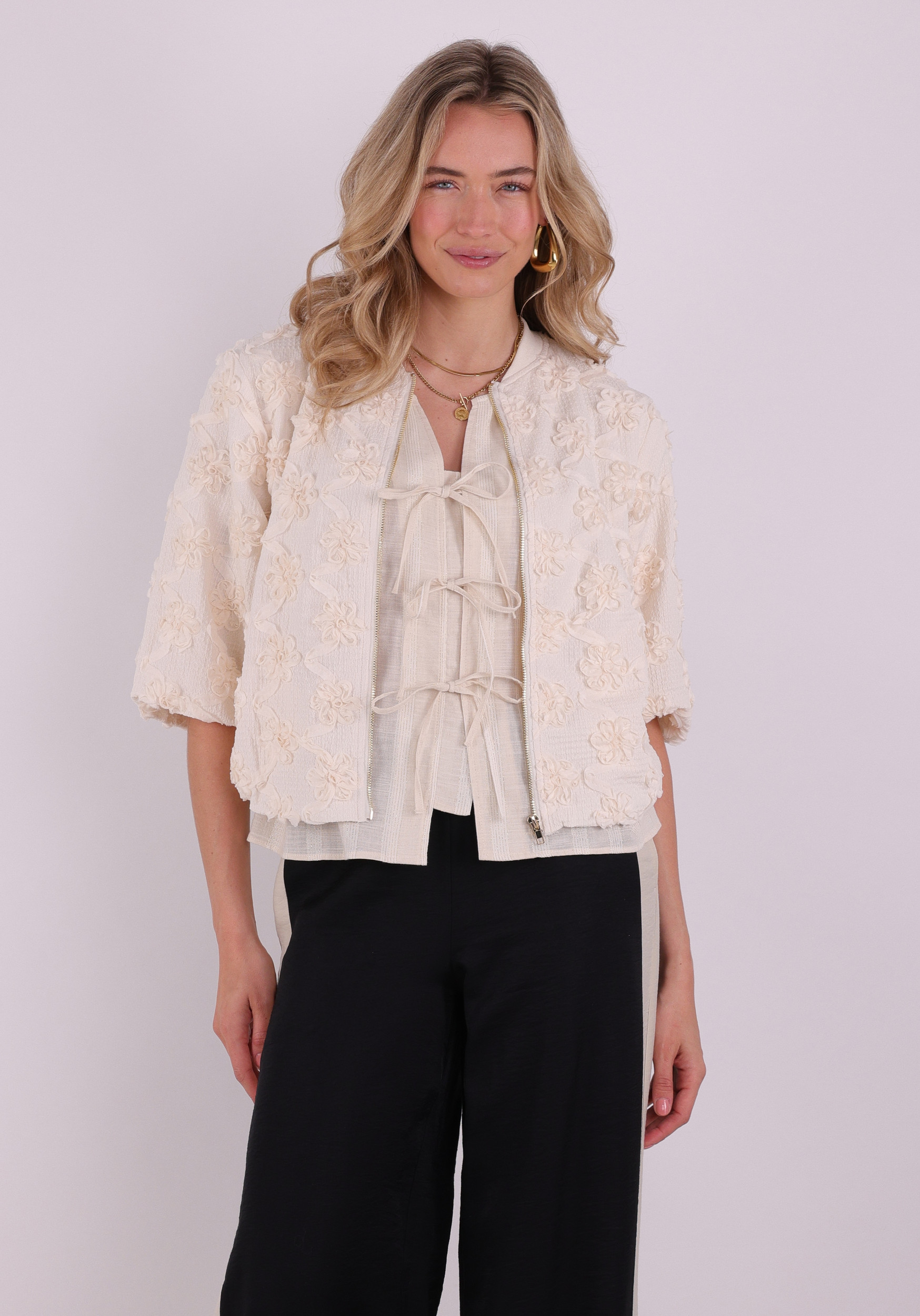Tramontana Jacket 3D Flower lace C42-19-801 Ecru