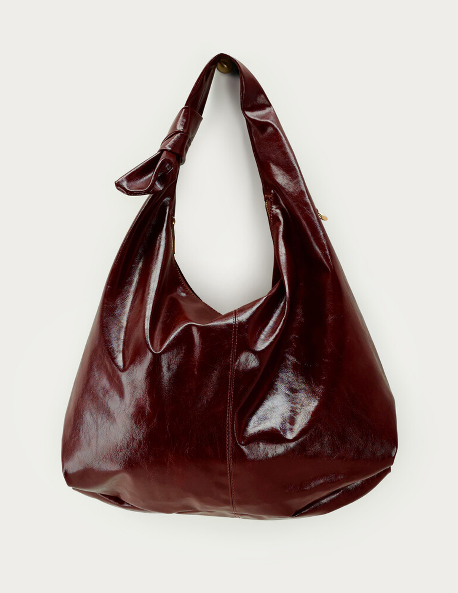 My Jewellery PU schoudertas met knoop MJ15229 Bordeaux