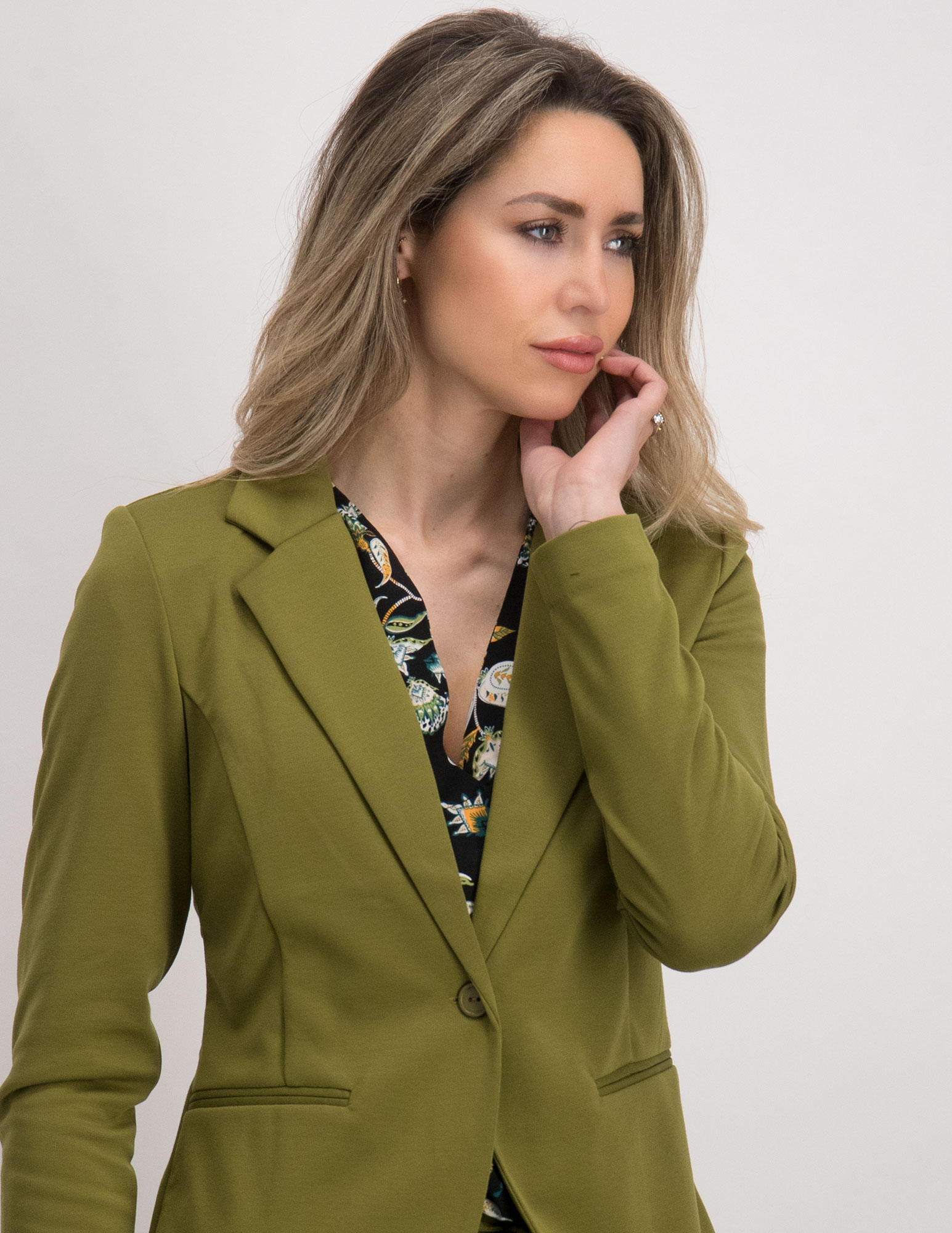 Ichi Blazer Kate 20101801 Olijf Groen