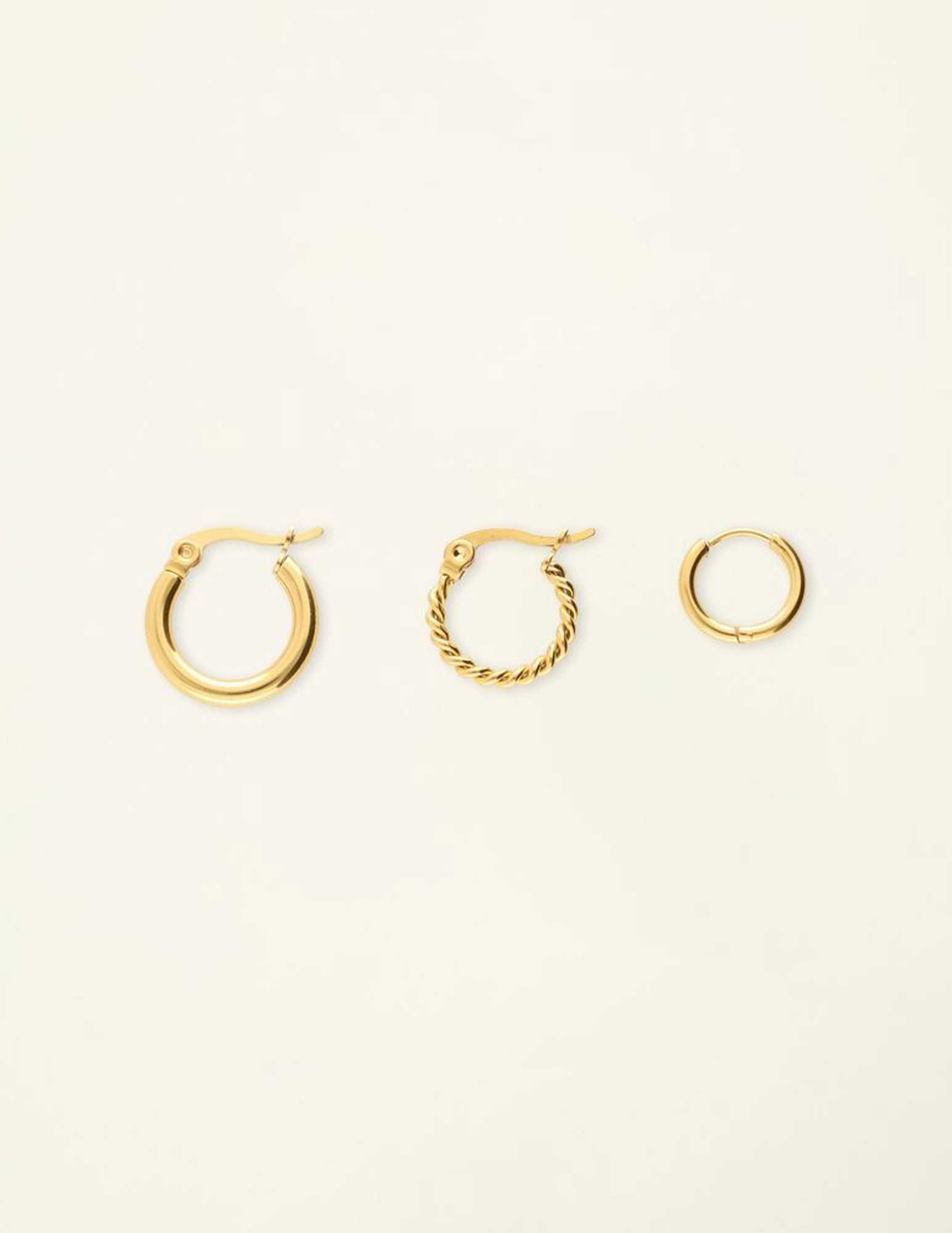 My Jewellery Oorringen set van drie MJ08590 Goud