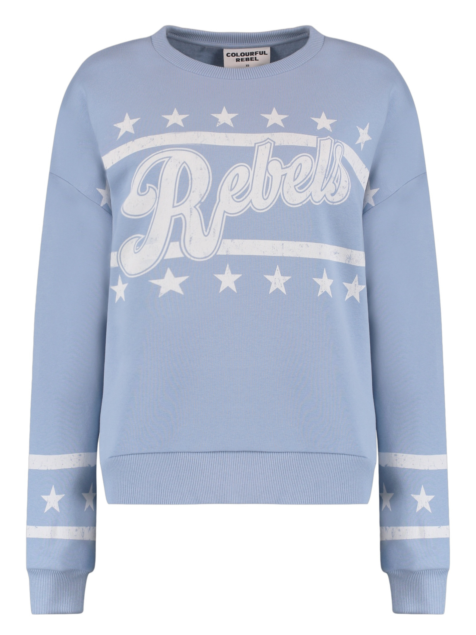 Colourful Rebel Sweater Rebel Stars WS417203 Licht blauw