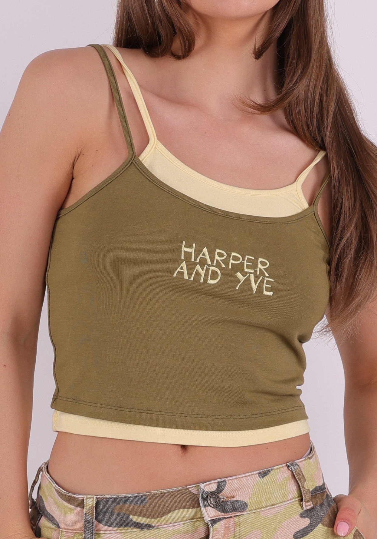 Harper & Yve Top Mikky SS6P405 Midden groen