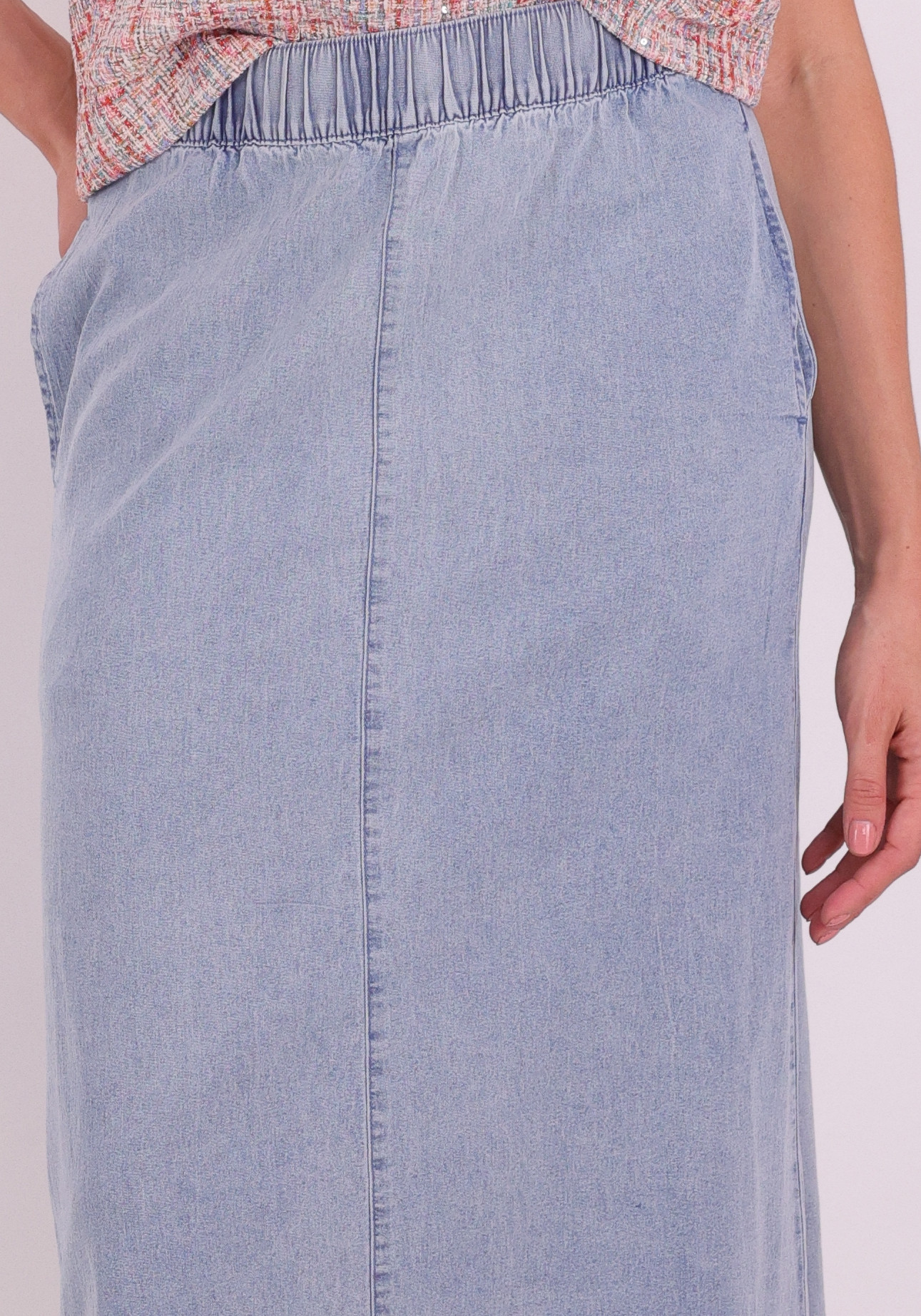 Tramontana Maxi rok Denim C15-20-201 Licht blauw