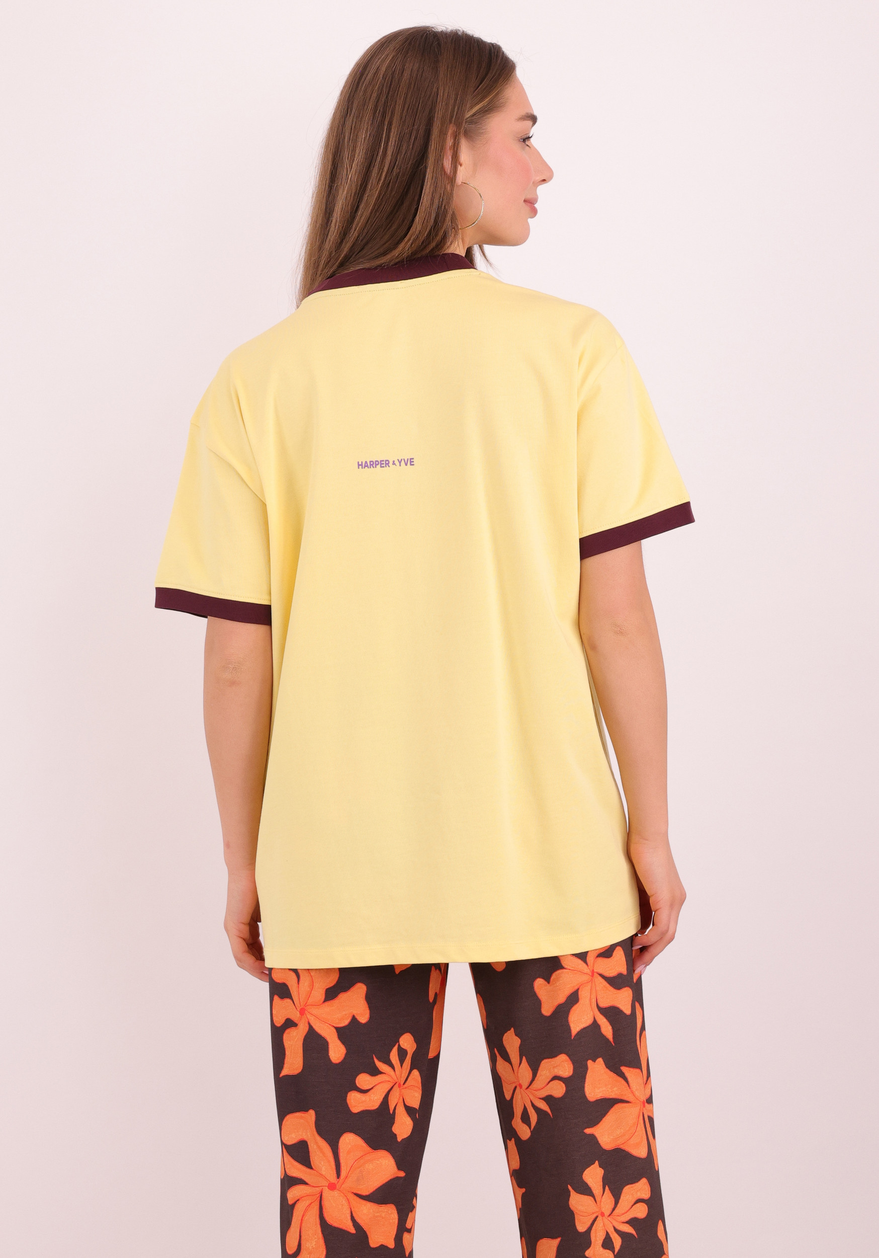 Harper & Yve T-shirt Mexico SS6Y306 Licht geel