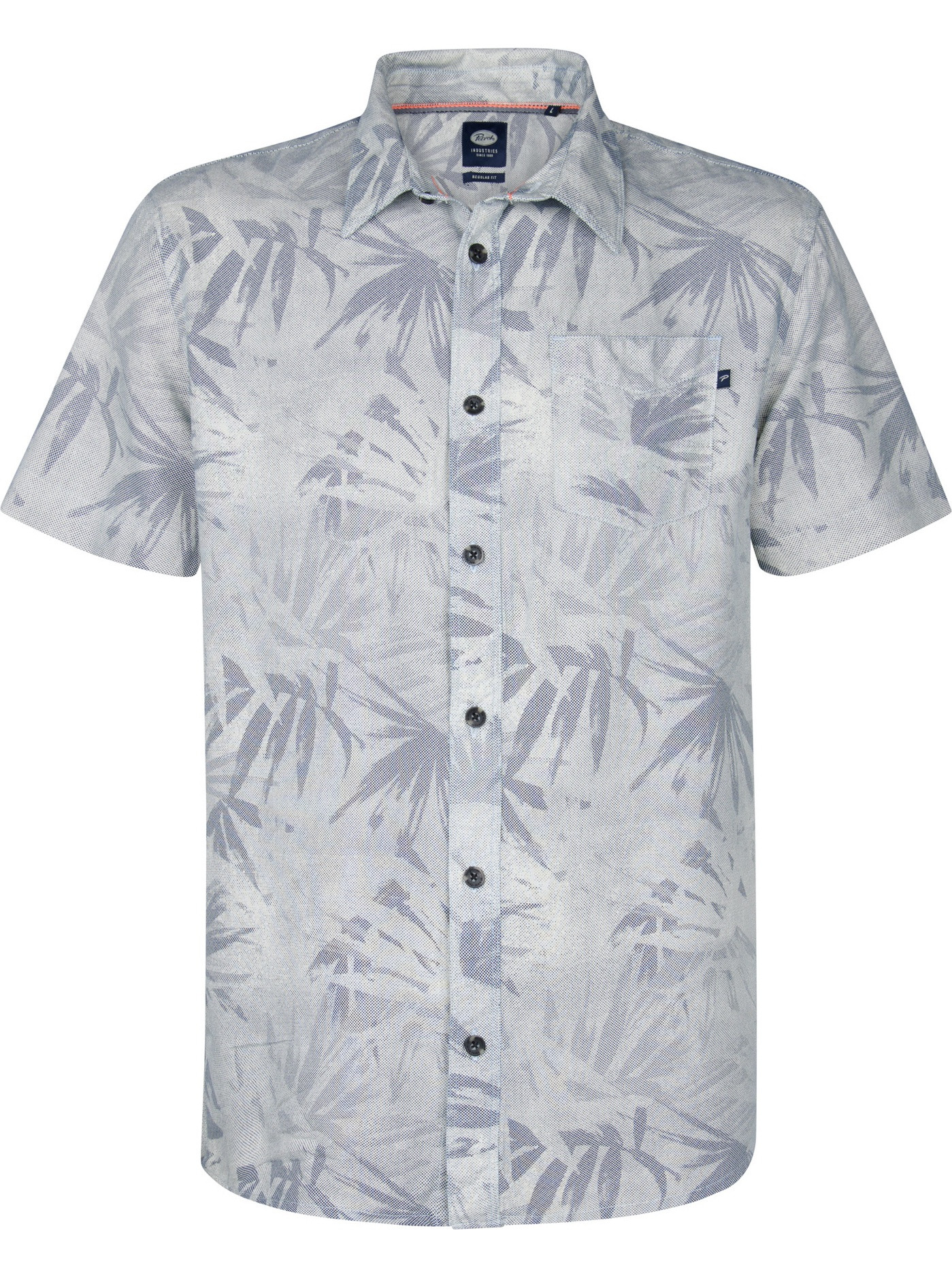Petrol Overhemd met print M-1050-SIS435 Licht blauw