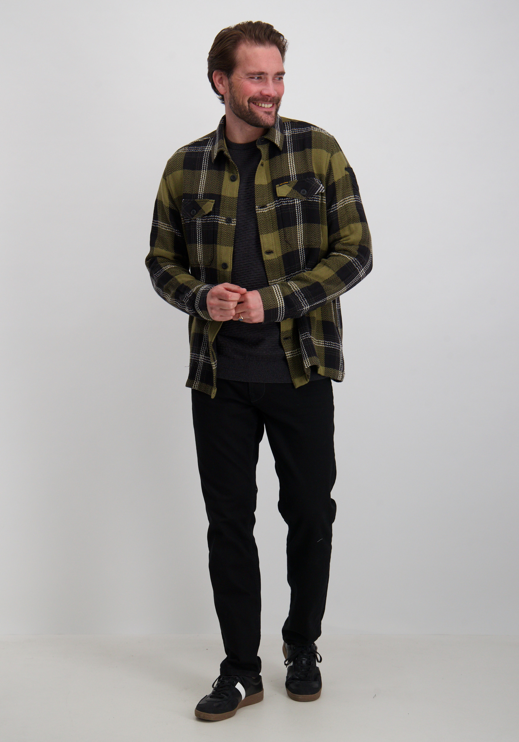 PME Legend Overshirt PSI2510216 Donker groen