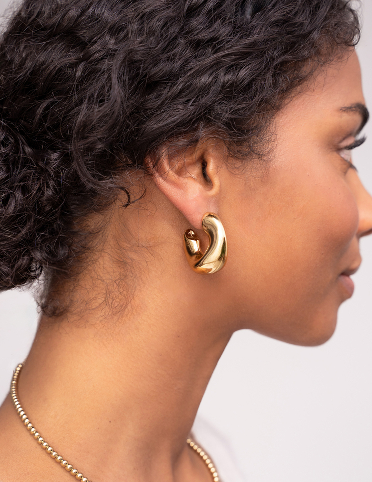 My Jewellery Oorringen met organische vorm MJ12182 Goud