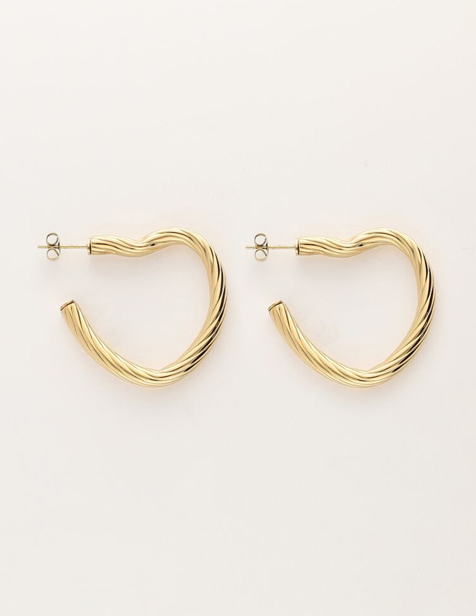 My Jewellery Vintage oorringen gerdaaid hart MJ11250 Goud